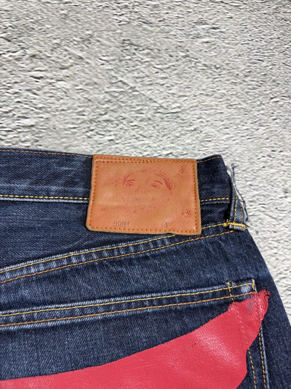 Evisu Evisu jeans daicock big logo red selvedge denim Size US 34 / EU 50 - 7 Thumbnail