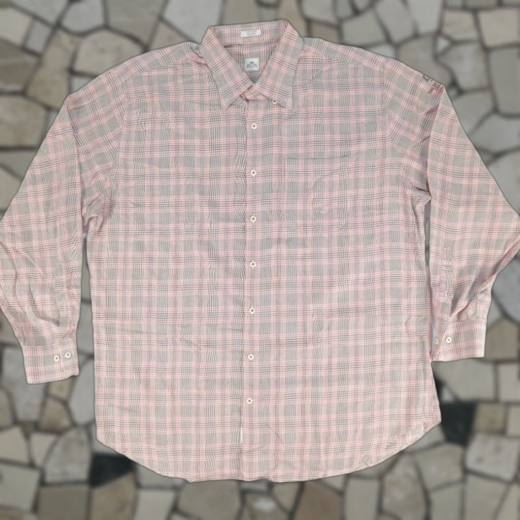 Peter Millar Peter Millar Cotton Plaid Button Down Shirt Red Men's XL Size US XL / EU 56 / 4 - 1 Thumbnail