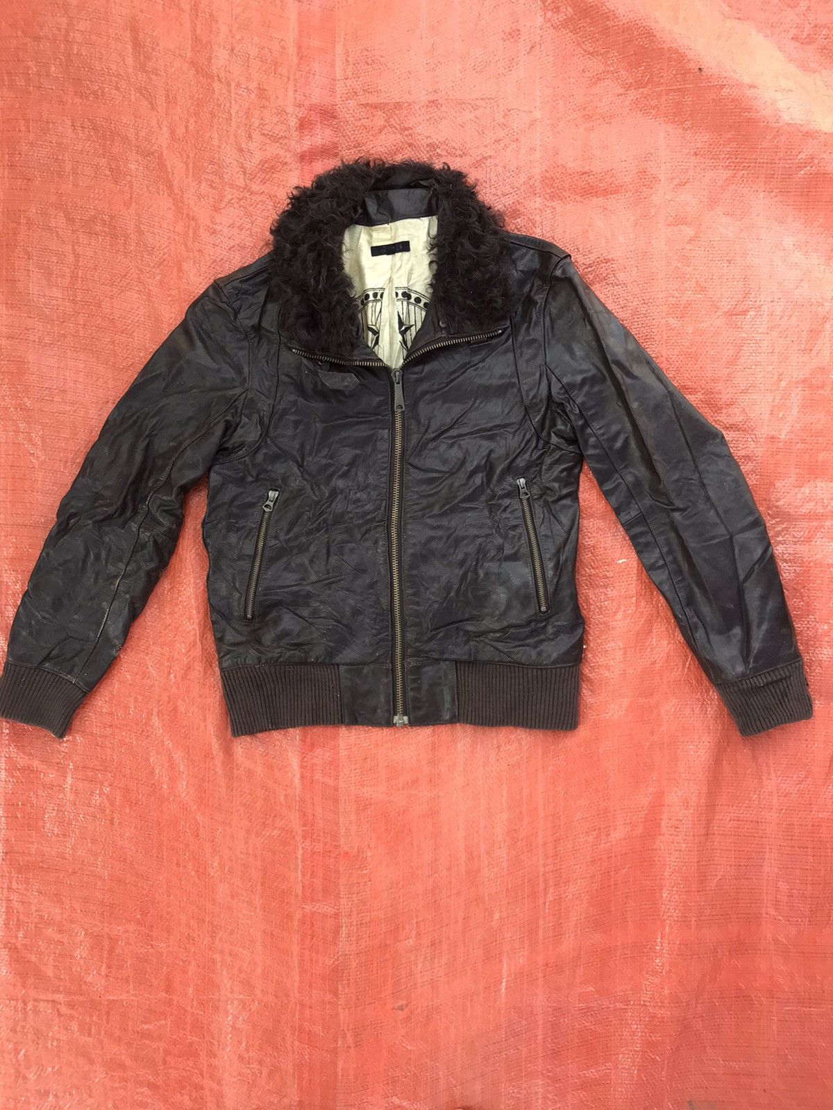 JUN MEN RACING LEATHER JACKET BIKER