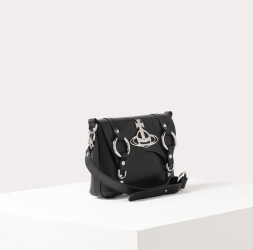 Vivienne Westwood ❤Vivienne Westwood Black Kim Messenger Bag Size ONE SIZE - 4 Thumbnail