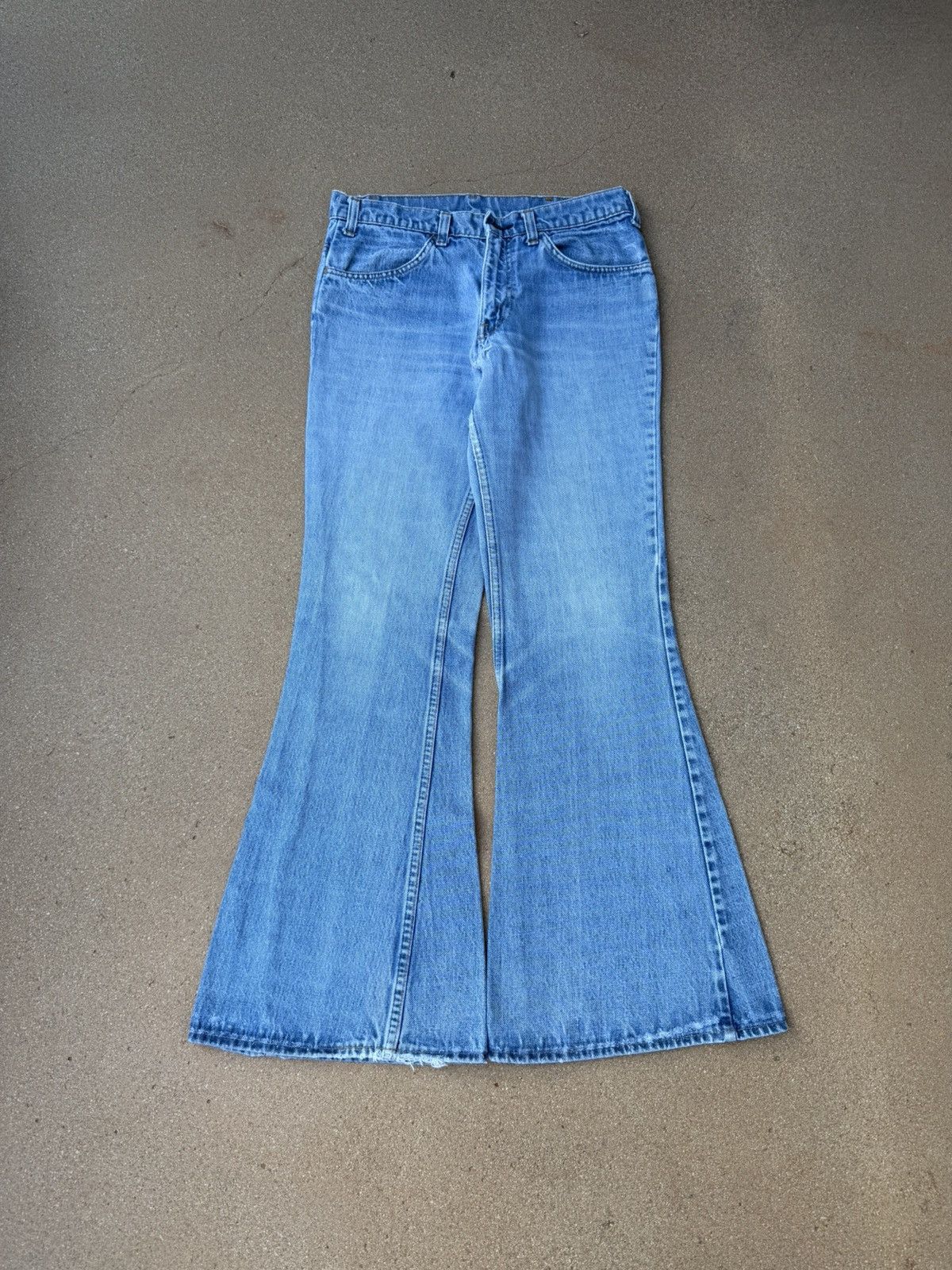 Levi's Vtg 70’s Levi’s 684 Orange Tab Bellbottom Flare Jeans 31x31 Size US 31 - 1 Thumbnail