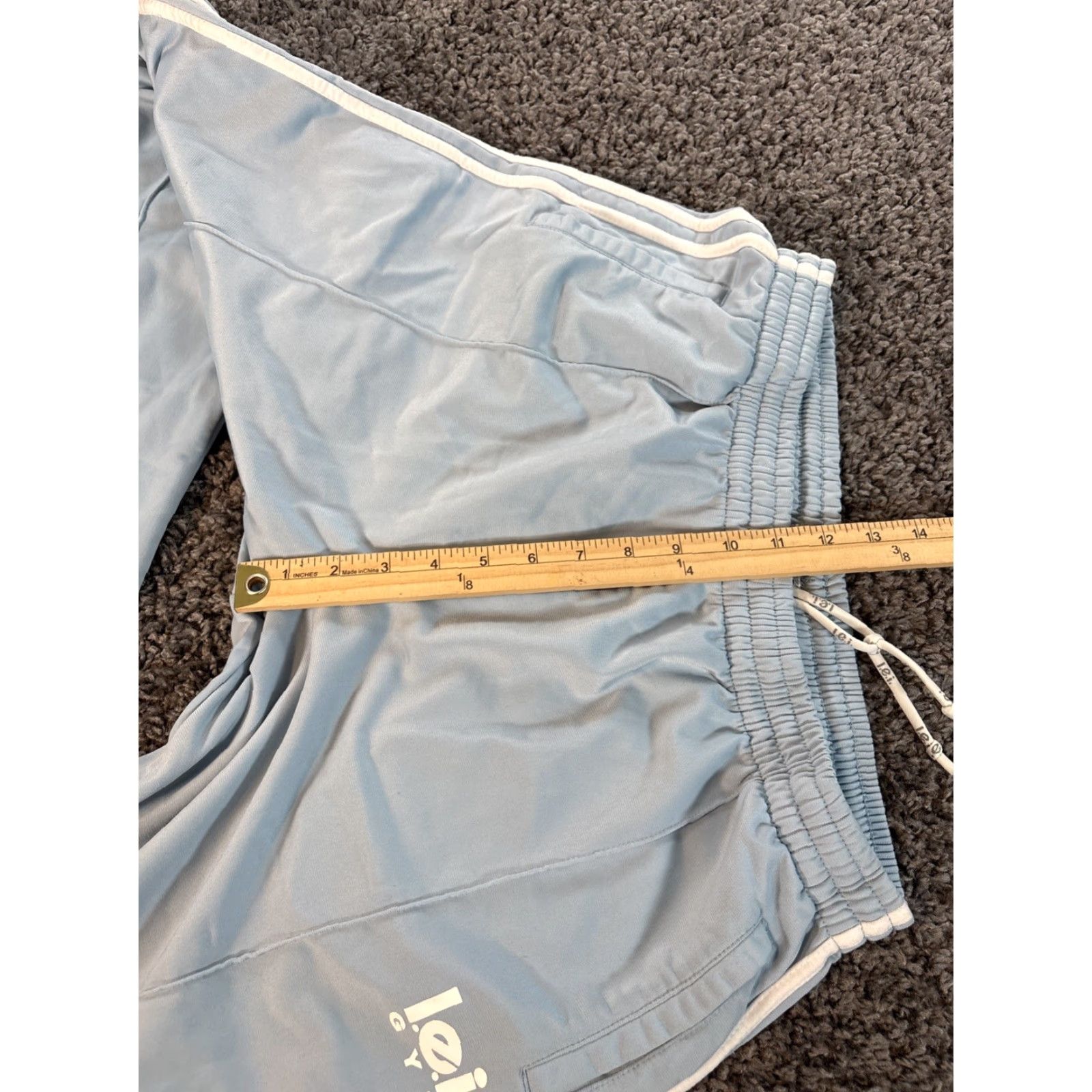 Vintage VINTAGE LEI Track Pants Womens XL Teal Baggy Wide Gym Side Stripe 90s Size 40" / US 18 - 4 Thumbnail