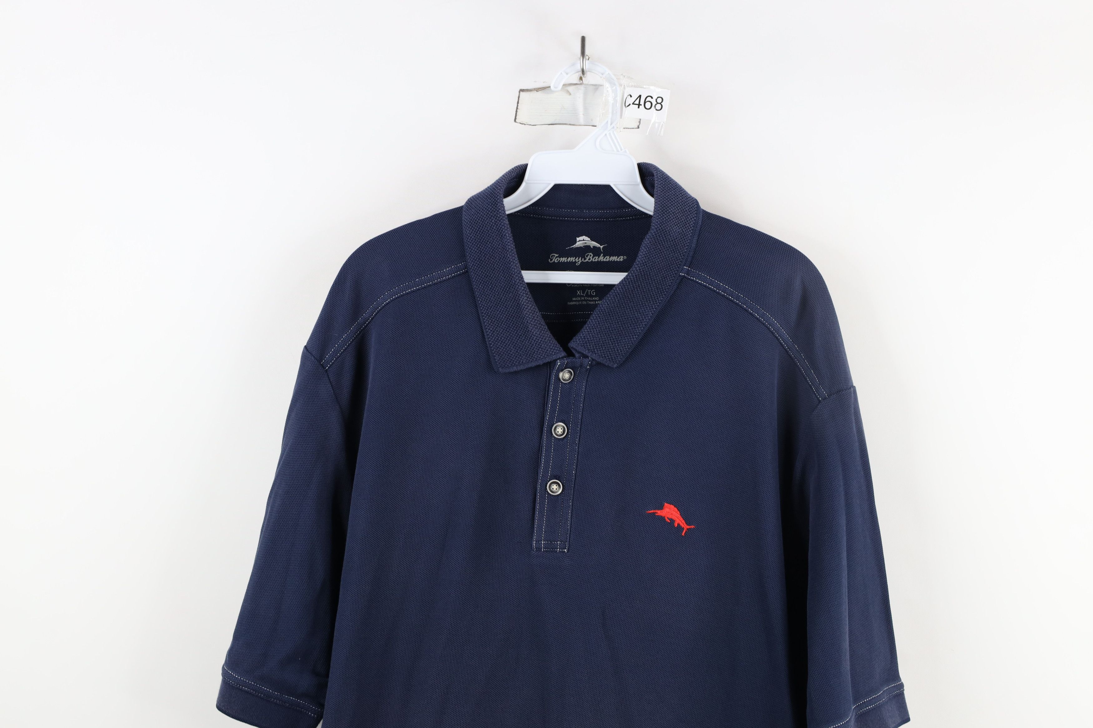 Tommy Bahama × Vintage Tommy Bahama Cotton Knit Collared Golf Polo Shirt Blue Size US XL / EU 56 / 4 - 2 Thumbnail