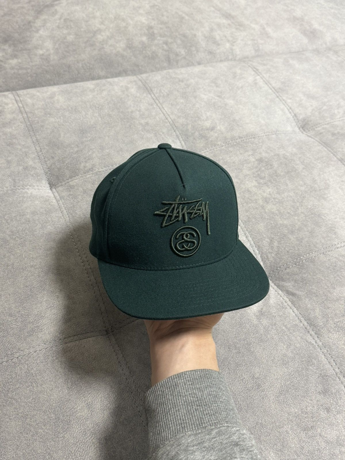 Stussy × Vintage Vintage Stussy cap hat green military Y2K Size ONE SIZE - 4 Thumbnail