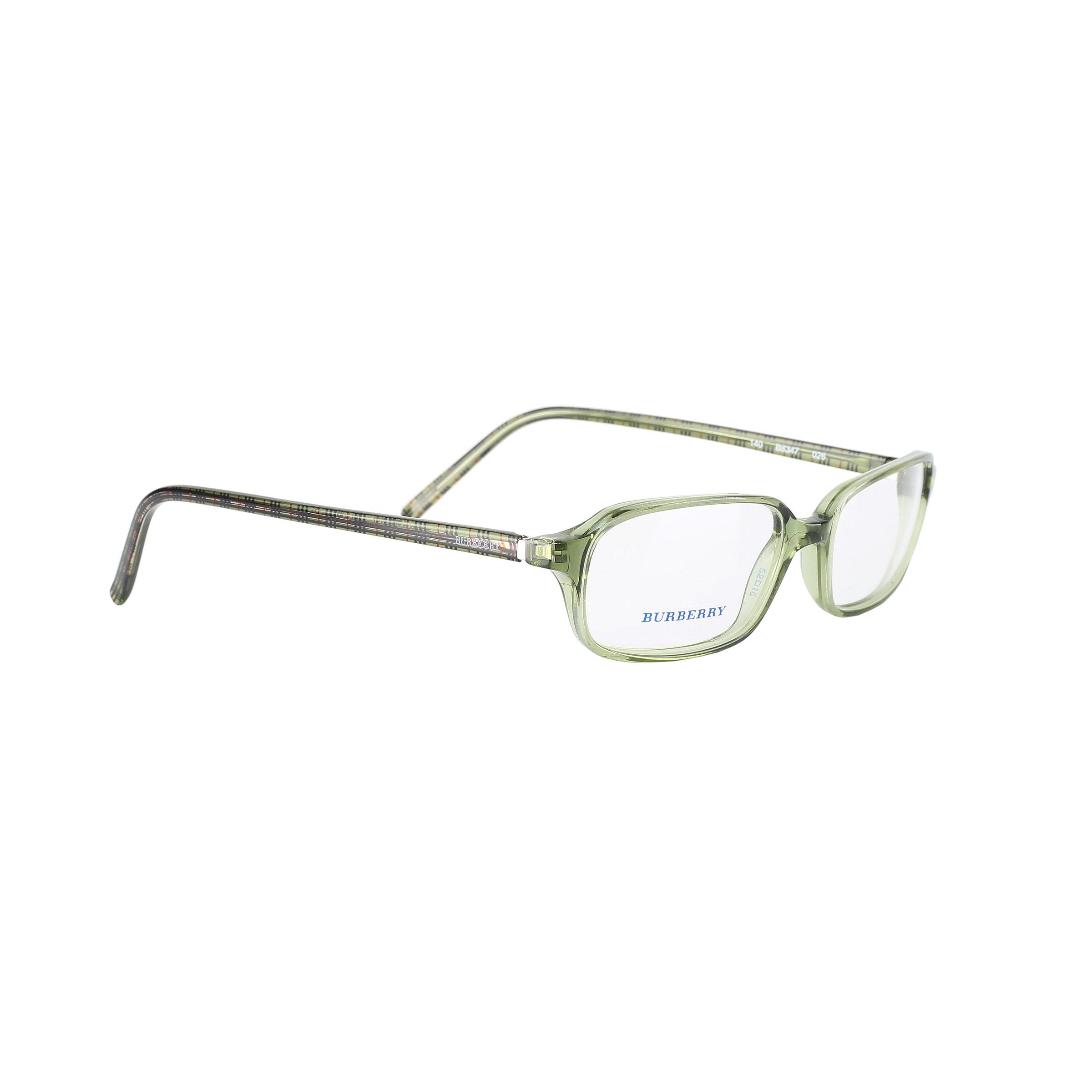 Burberry Burberry '90s Green & Check Rectangular Glasses Size ONE SIZE - 1 Thumbnail