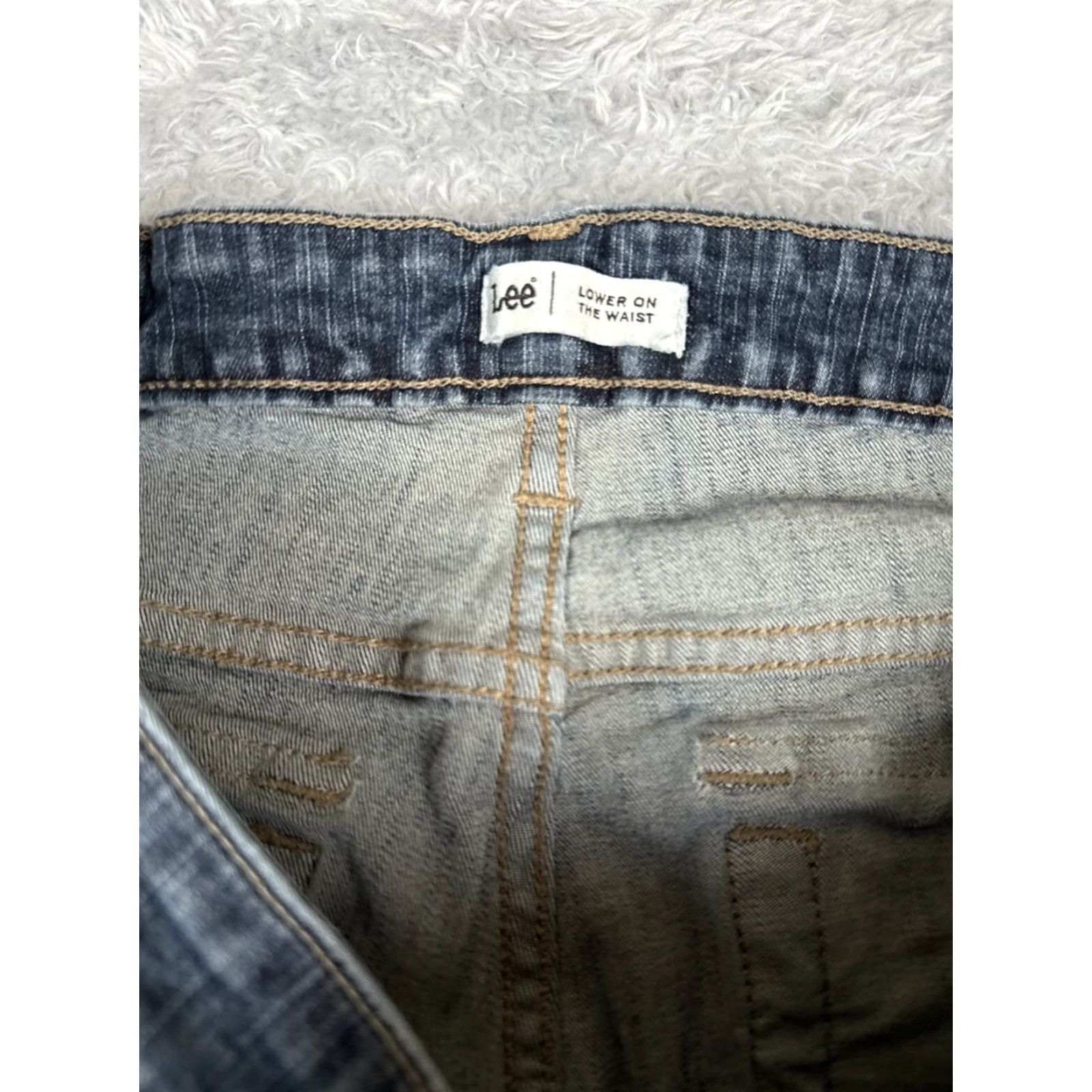 Lee Lee Jeans Women 10 Blue Denim Mid Rise Flared 28x31 Cotton Blend Pockets Regular 31 Inseam USA Vintage: No Size 32" / US 10 / IT 46 - 6 Thumbnail