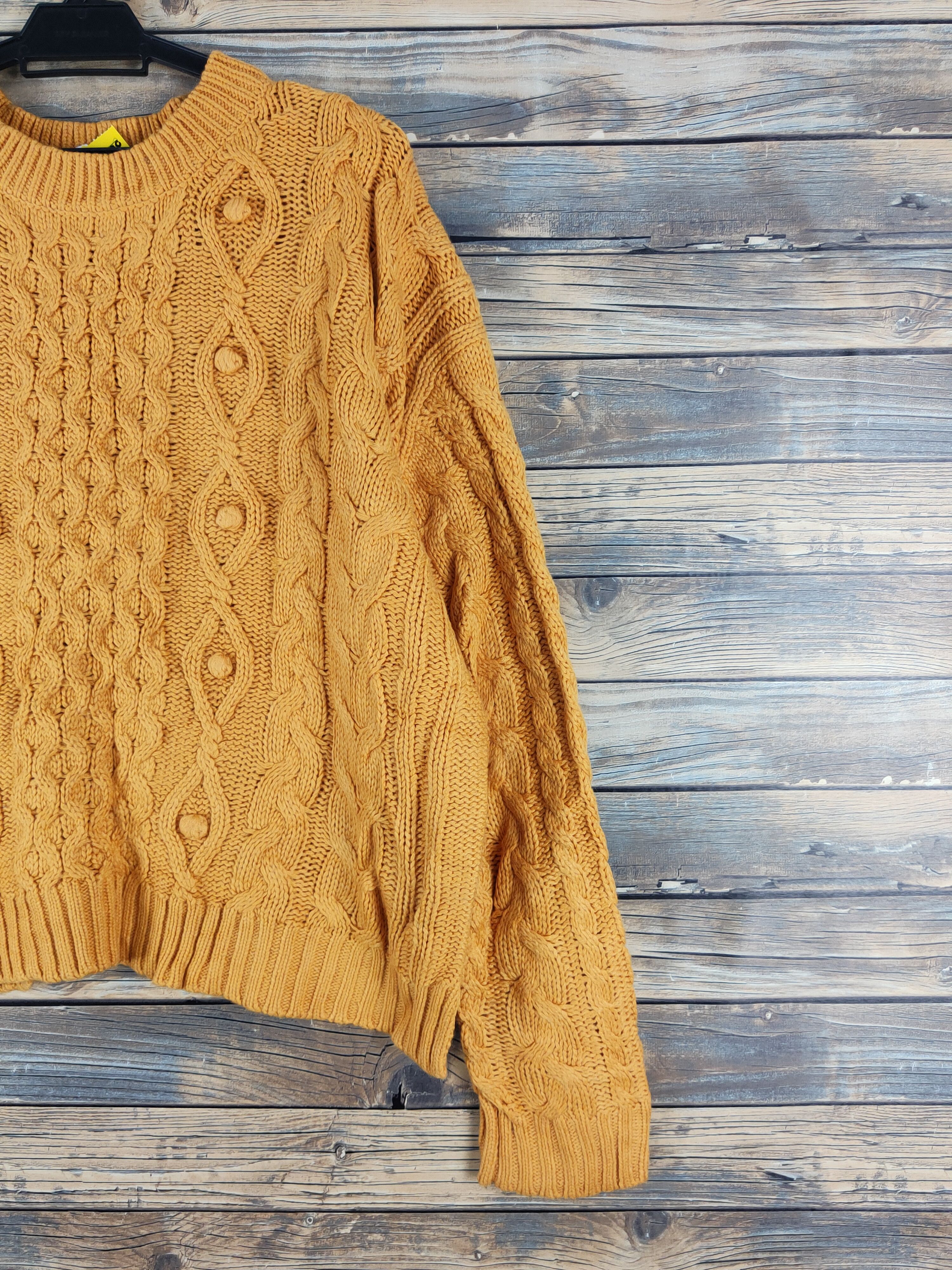 Aran Isles Knitwear Lowrys Farm Mustard Knitwear Sweatshirts #W1677 Size US M / EU 48-50 / 2 - 5 Thumbnail