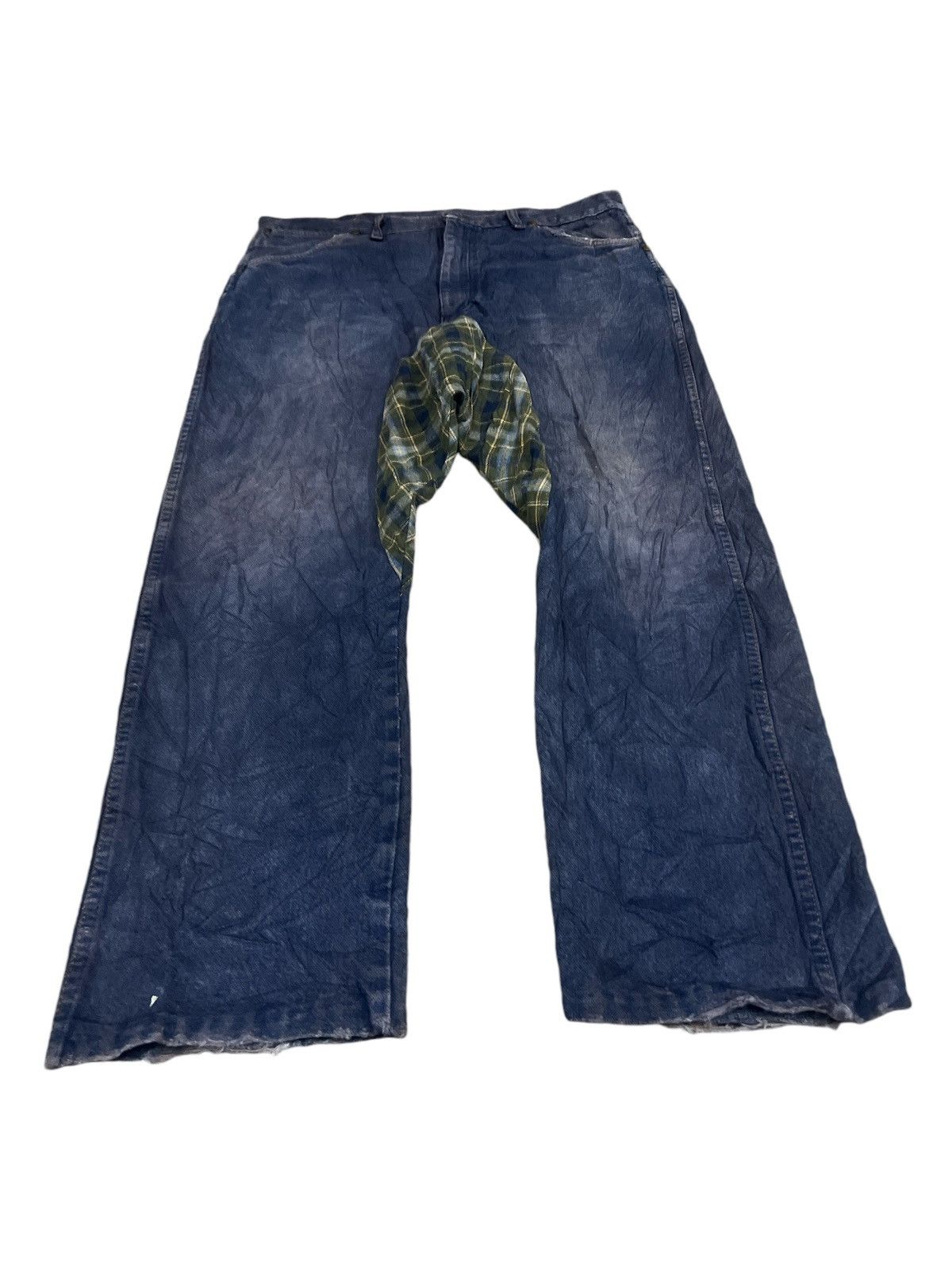 Hysteric Glamour × Vintage × Wrangler WRANGLER DOUBLE TONE DISTRESSED DENIM PANT Size US 34 / EU 50 - 4 Thumbnail