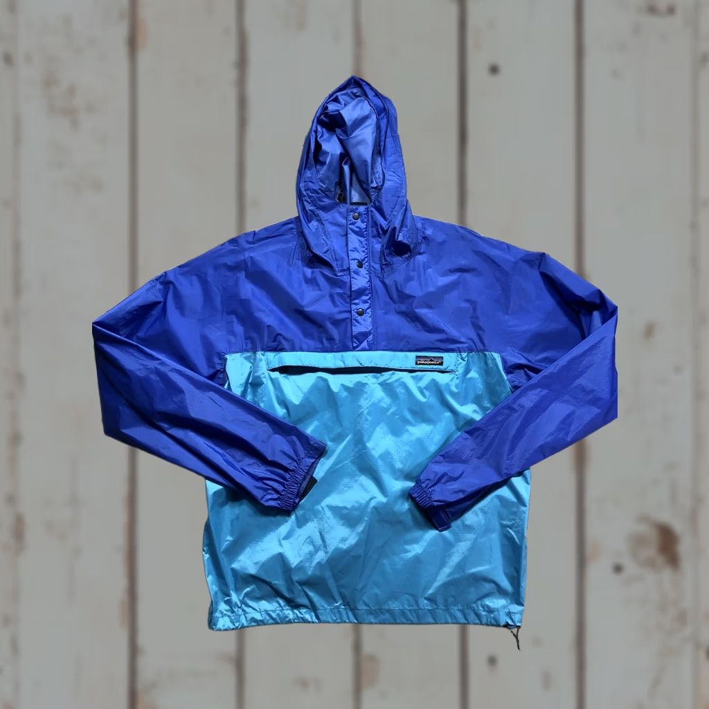 Patagonia Patagonia Jacket Mens M Blue Hooded Nylon Anorak Kangaroo Pocket Shell Size US M / EU 48-50 / 2 - 1 Thumbnail