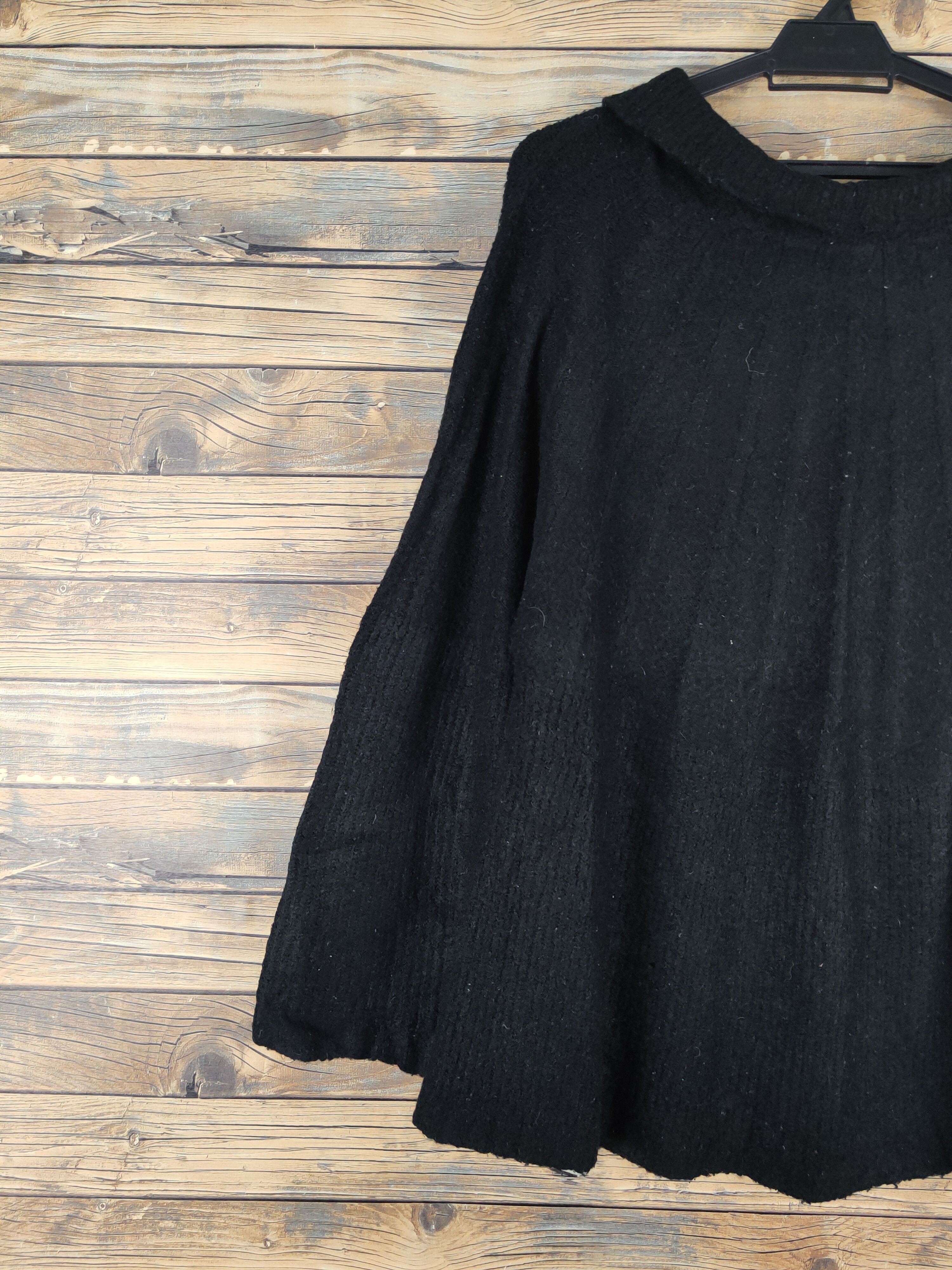 Japanese Brand Ranan Black Knitwear Blouses #W1332 Size XL / US 12-14 / IT 48-50 - 3 Thumbnail