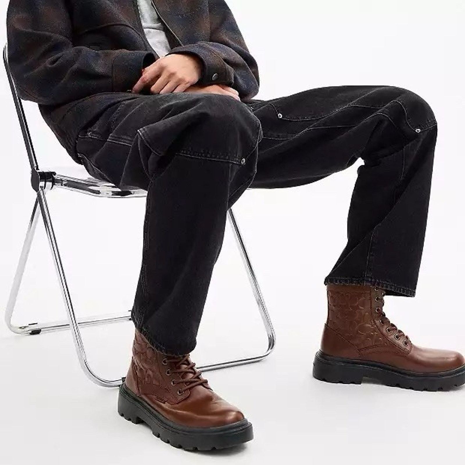 Coach NWT Coach Men's Combat Boot Leather Vintage Brown CCW08 us 9 Size US 9 / IT 39 - 6 Thumbnail