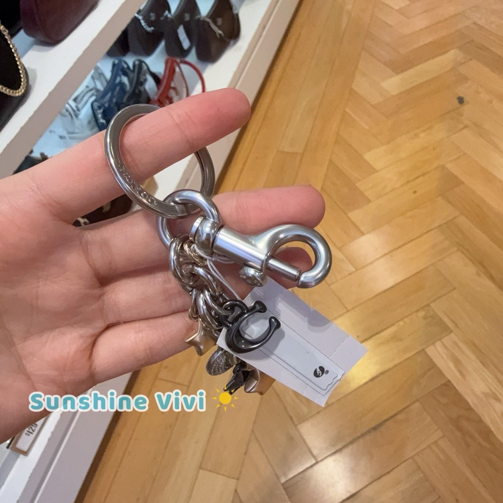 Coach NWT Coach Star Moon Cluster Bag Charm CDB59 Keychain Silver Size ONE SIZE - 2 Thumbnail