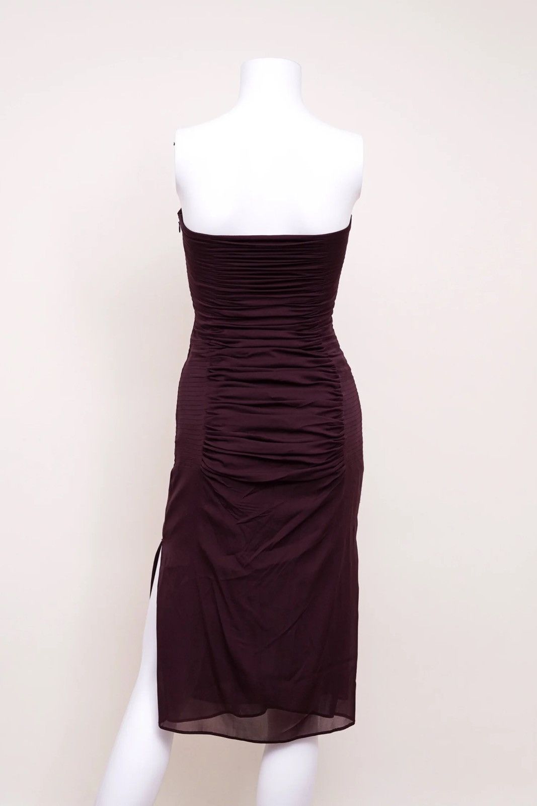 Yves Saint Laurent Yves Saint Laurent by Tom Ford Brown Strapless Mini Dress Size ONE SIZE - 5 Thumbnail