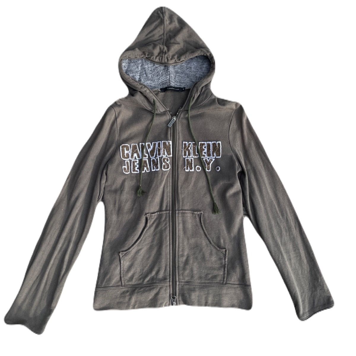 If Six Was Nine 2000s Calvinklein Japanese Style Slim-Fit Cropped Hoodie Y2K Size US XS / EU 42 / 0 - 2 Thumbnail