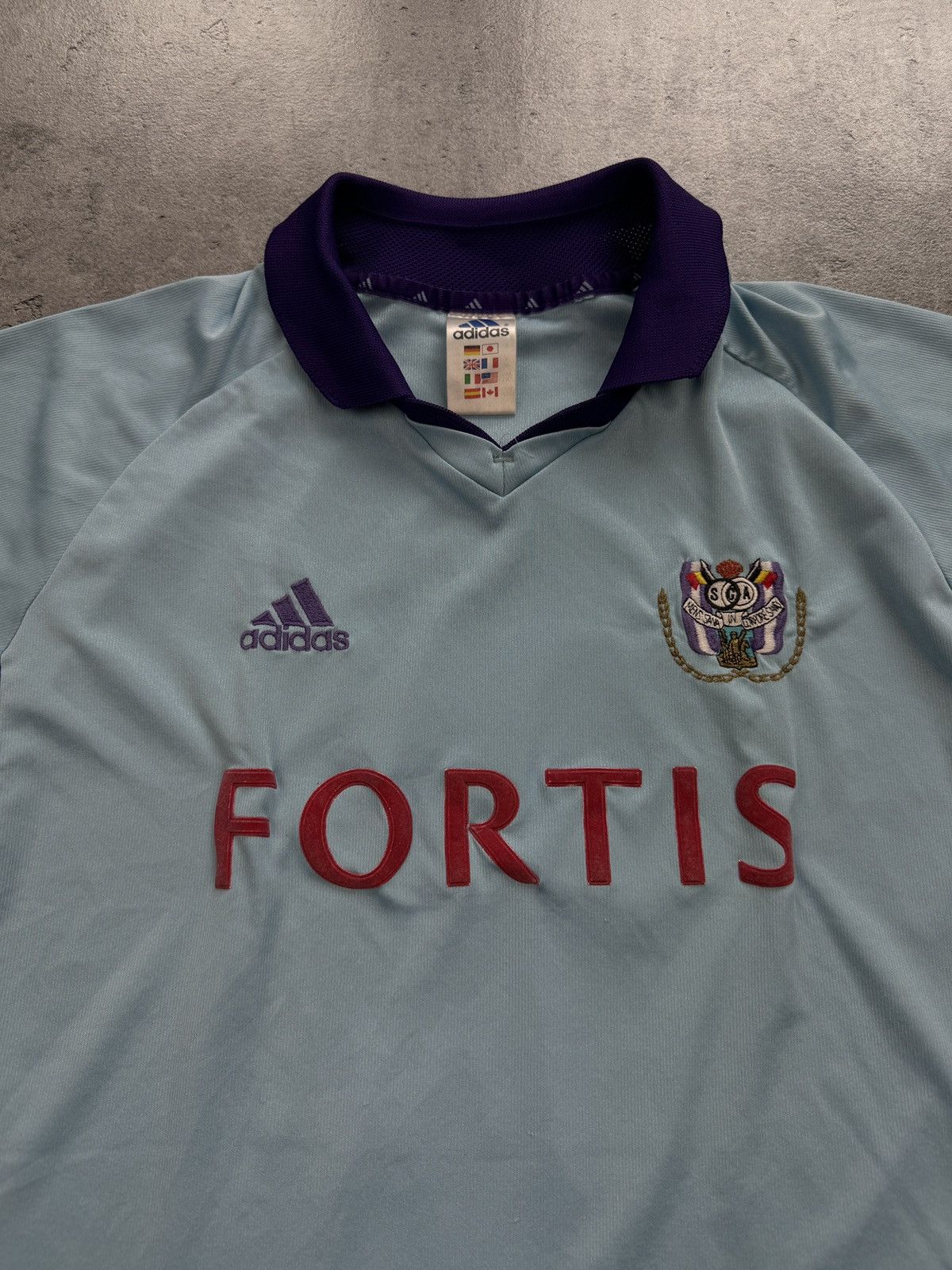 Adidas × Vintage Adidas R.S.C Anderlecht football jersey vintage rare soccer Size US XL / EU 56 / 4 - 2 Thumbnail