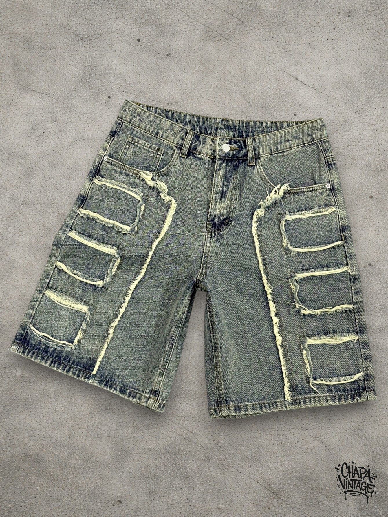 Japanese Brand Distressed jeans shorts Size US 34 / EU 50 - 3 Thumbnail