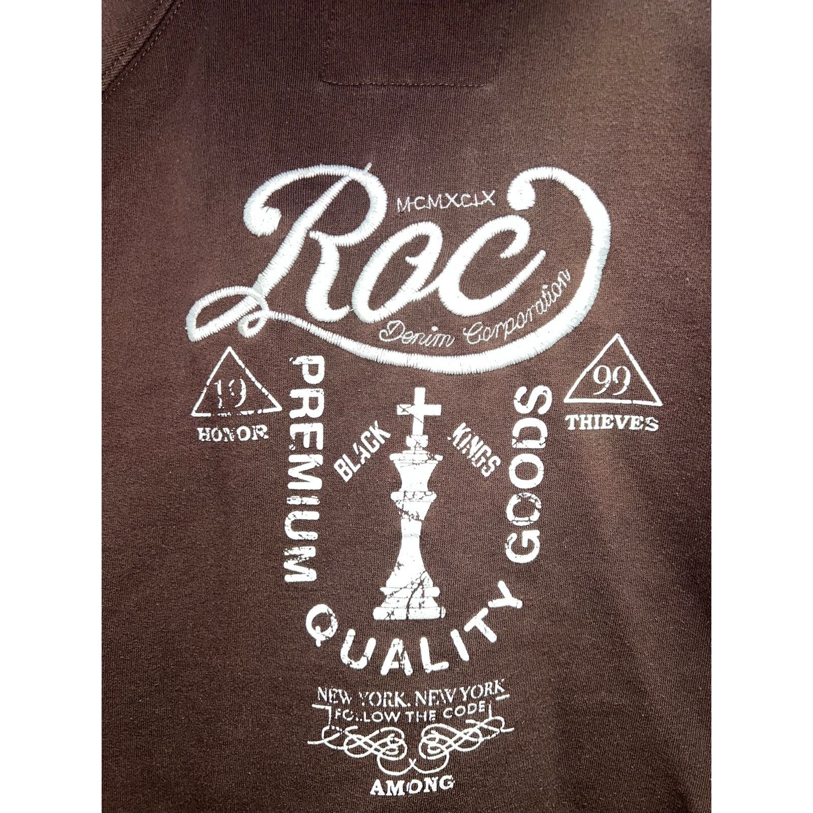 Vintage Rocawear Brown Hoodie Roc Denim Co Premium Honor Y2K Large Size US L / EU 52-54 / 3 - 9 Thumbnail