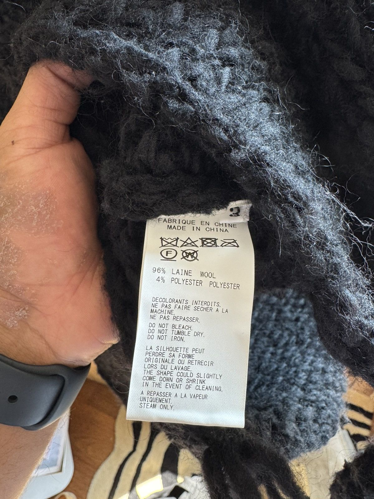 Yohji Yamamoto Archive Yohji Yamamoto FW20 Cropped Oversized Sweater Size US L / EU 52-54 / 3 - 7 Thumbnail
