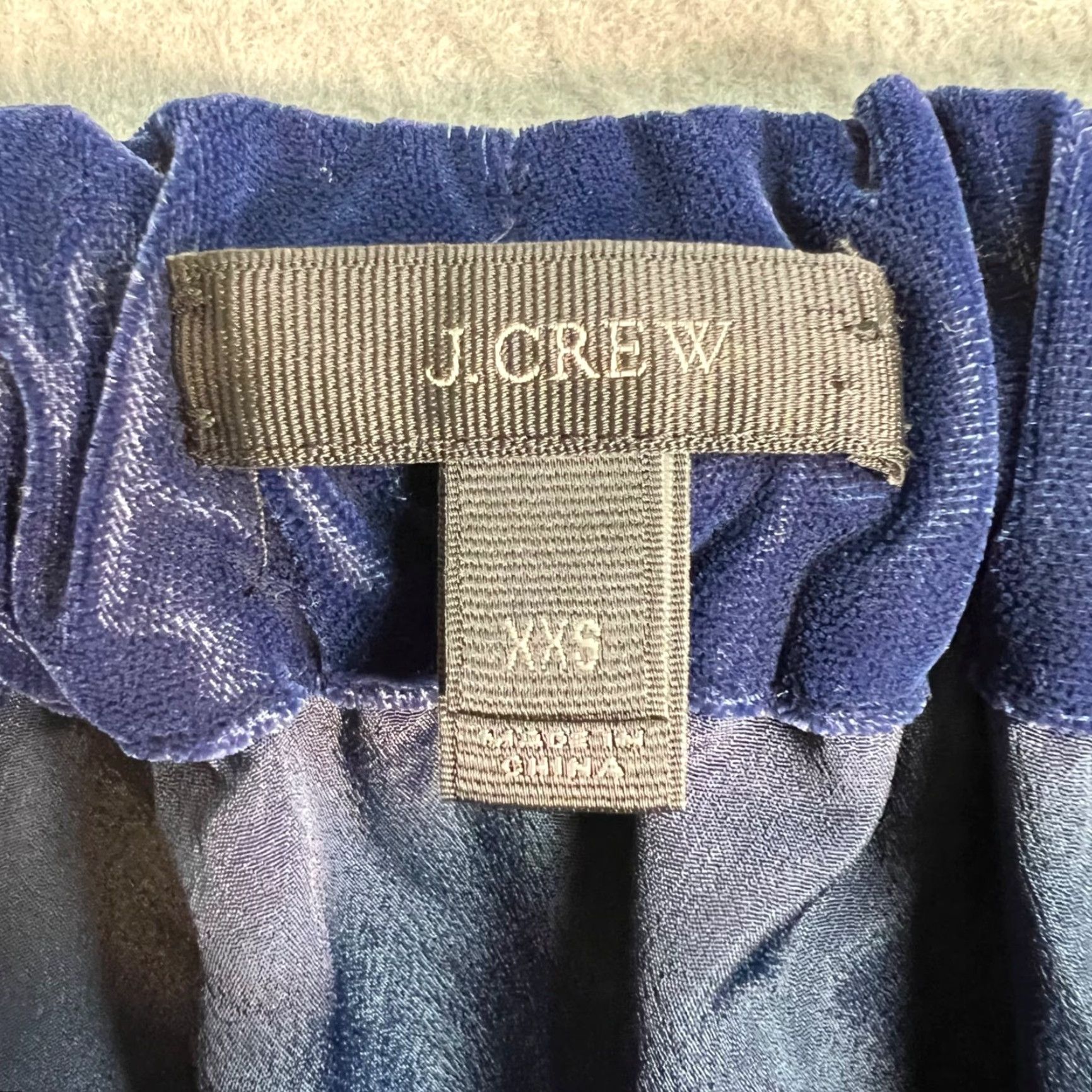 J.Crew J. Crew Womens Size XXS Navy Blue Ruffle Mini Skirt Polyester Size 24" / US 00 / IT 34 - 3 Thumbnail