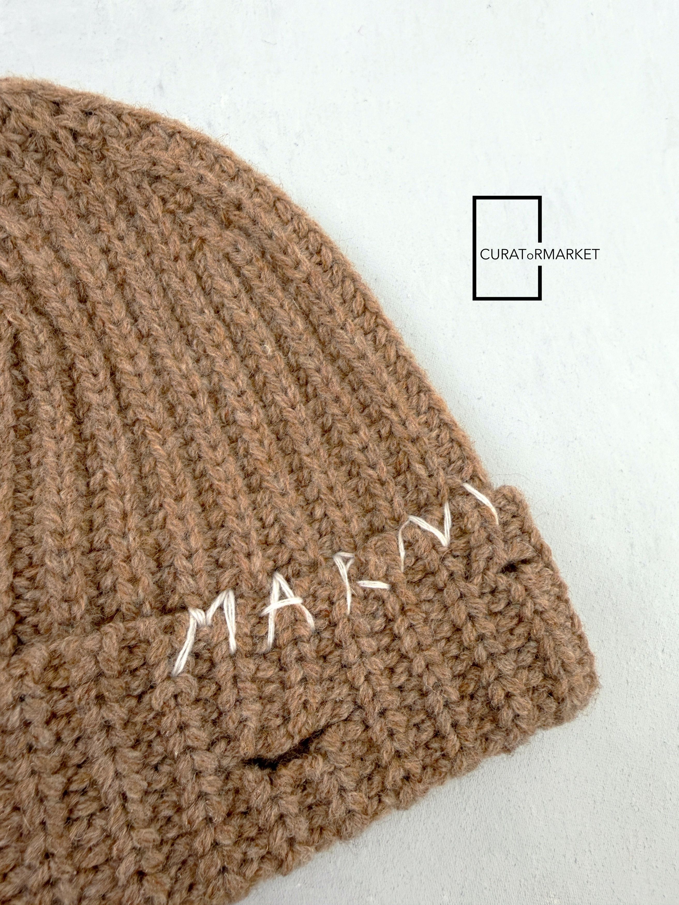 Marni L Distressed Embroidered Fisherman Shetland Wool Beanie FW25 Size ONE SIZE - 2 Thumbnail