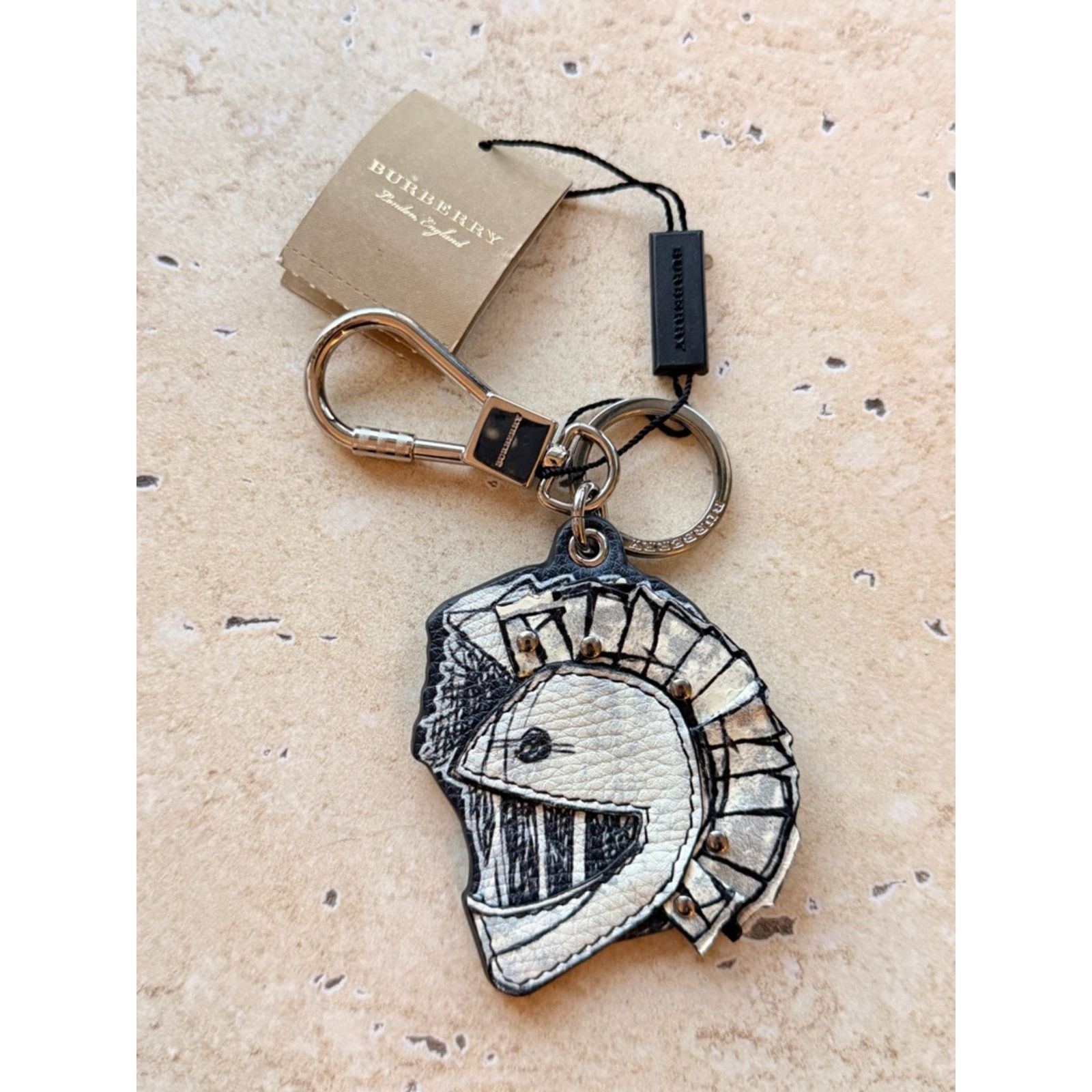 Burberry NWT Burberry London Leather Pallas Patch Charm Knight Helmet Size ONE SIZE - 1 Thumbnail