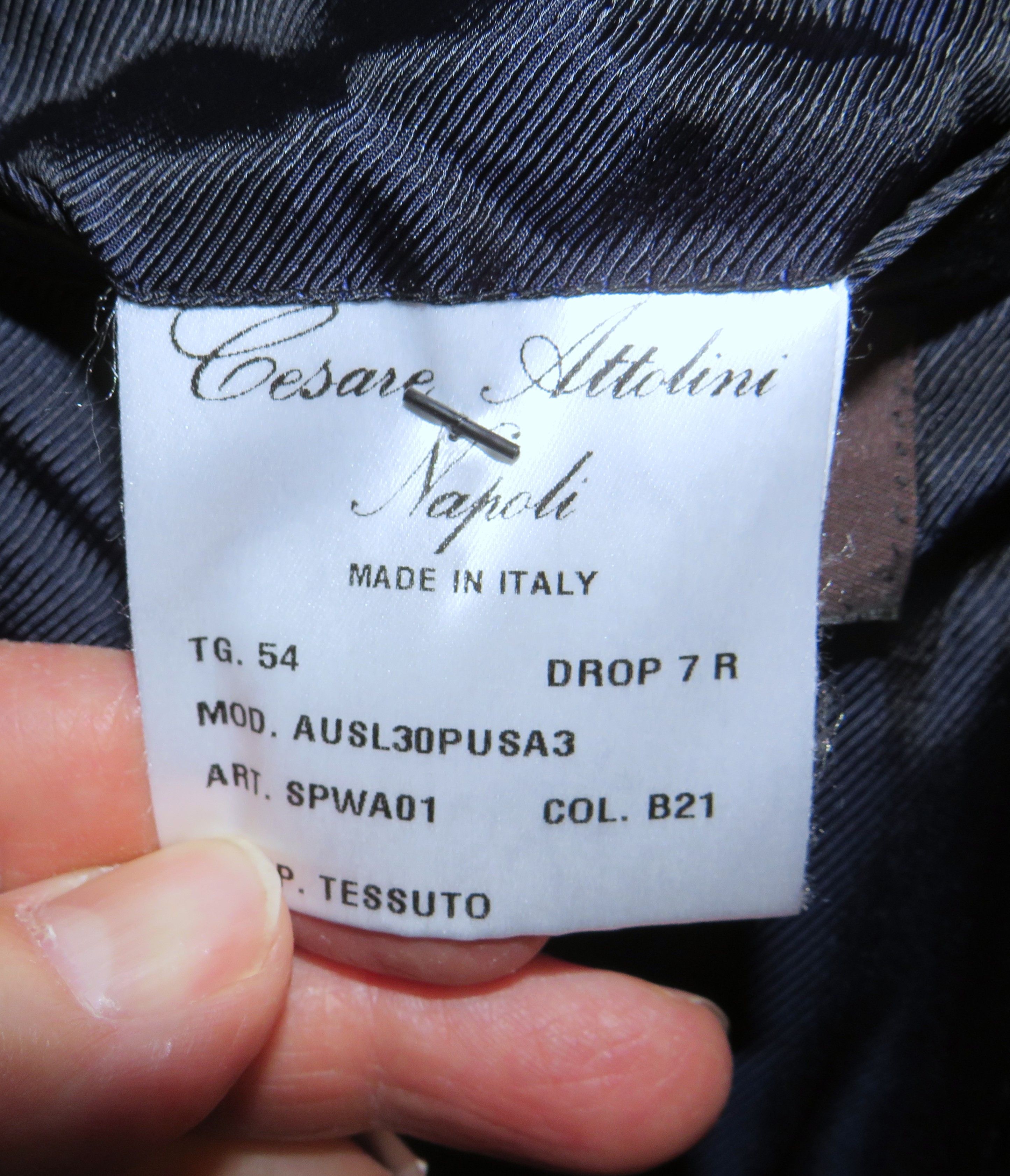 Cesare Attolini Cashmere Blend Navy Barethea Three Roll Two Tuxedo 44R Size 44R - 16 Thumbnail