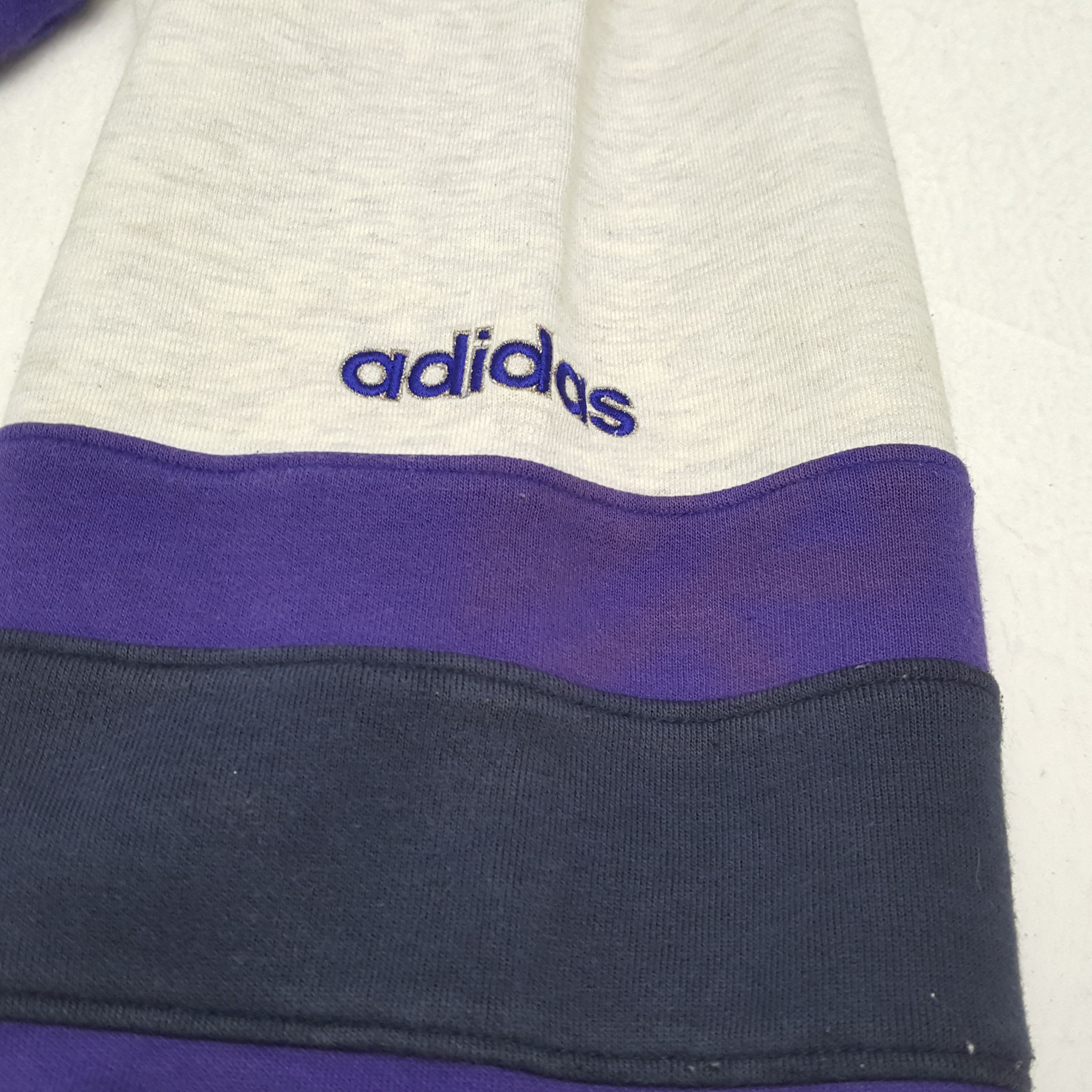 Adidas × Vintage ADIDAS Big Logo Spellout Design Fashion Style Sweatshirt Size US L / EU 52-54 / 3 - 7 Thumbnail