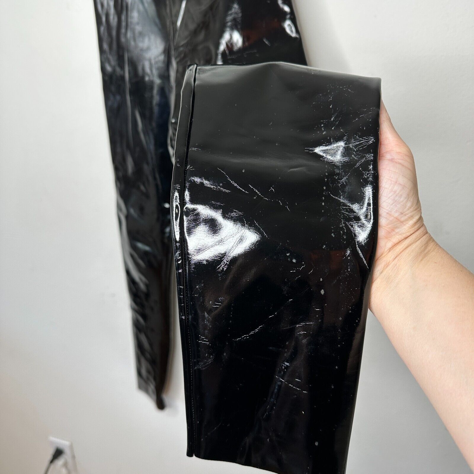 Commando Commando Black Crackle Faux-Patent Legging Shiny High Rise S Size 26" / US 2 / IT 38 - 5 Thumbnail