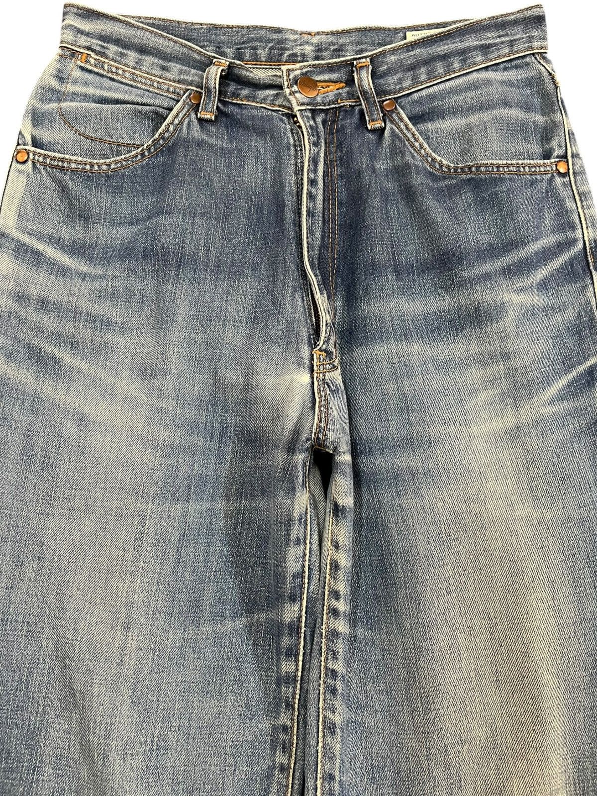 4GSELLER Vintage Wrangler Flare Bell Bottom Mudwash Denim Size US 29 - 2 Thumbnail