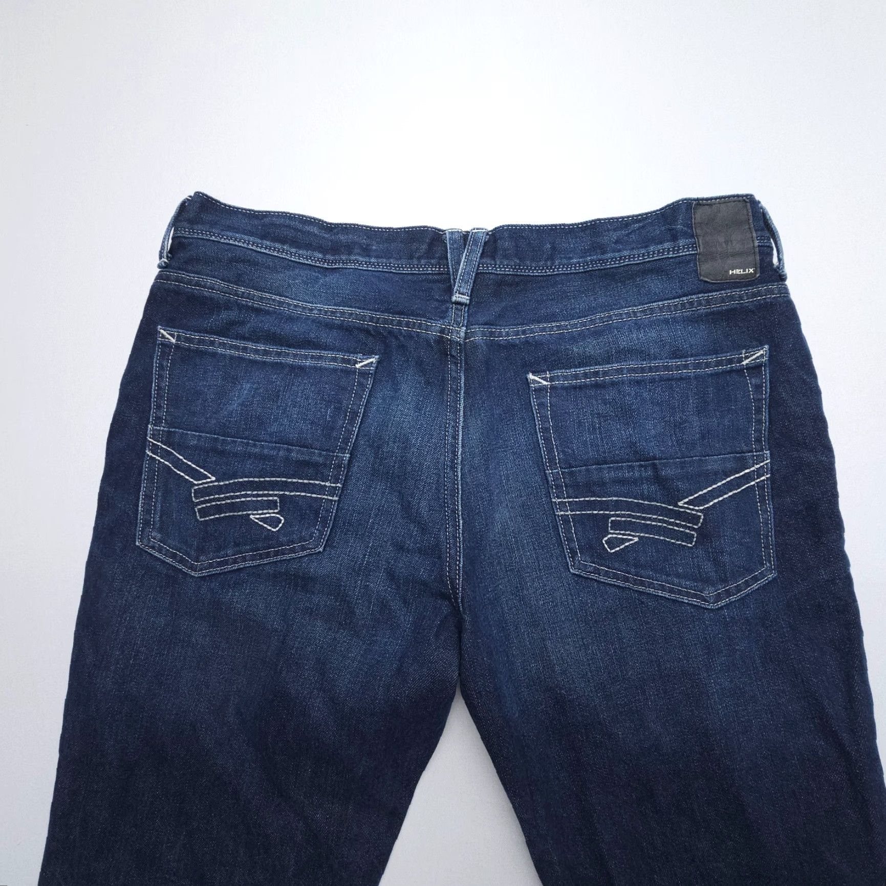 Denime Helix Slim Boot Jeans Mens 36 x 30 Dark Wash Denim 100% Cotton Western Workwear Jeans Slim Bootcut Pocket Design Mens Blue Regular 30 Inseam 5-Pocket Size US 36 / EU 52 - 3 Thumbnail
