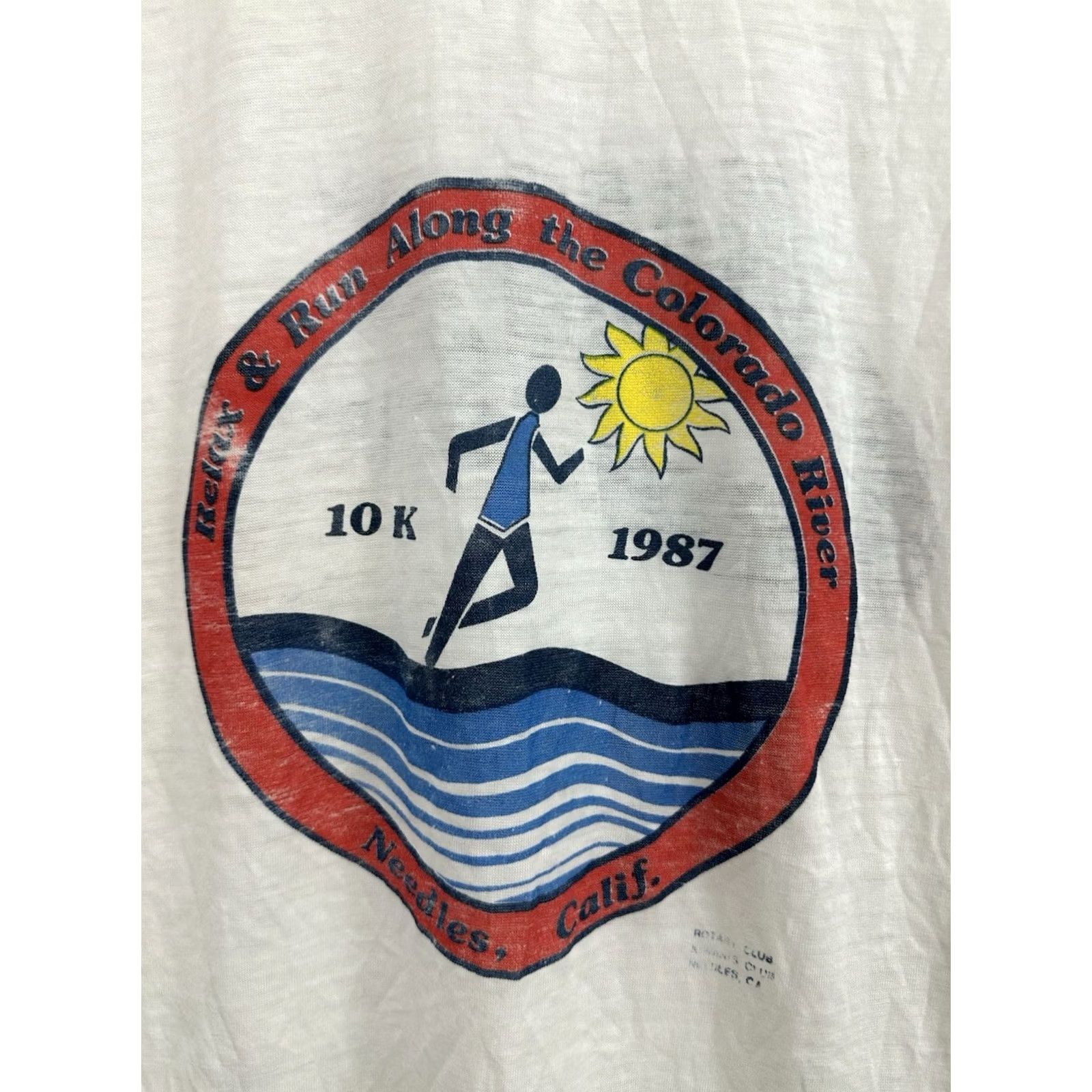 Nike VTG 80s Nike Big Swoosh Paper Thin Burnout Worn Distressed Pocket T-Shirt Size M Mens White Short Sleeve Shirt Size US M / EU 48-50 / 2 - 4 Thumbnail