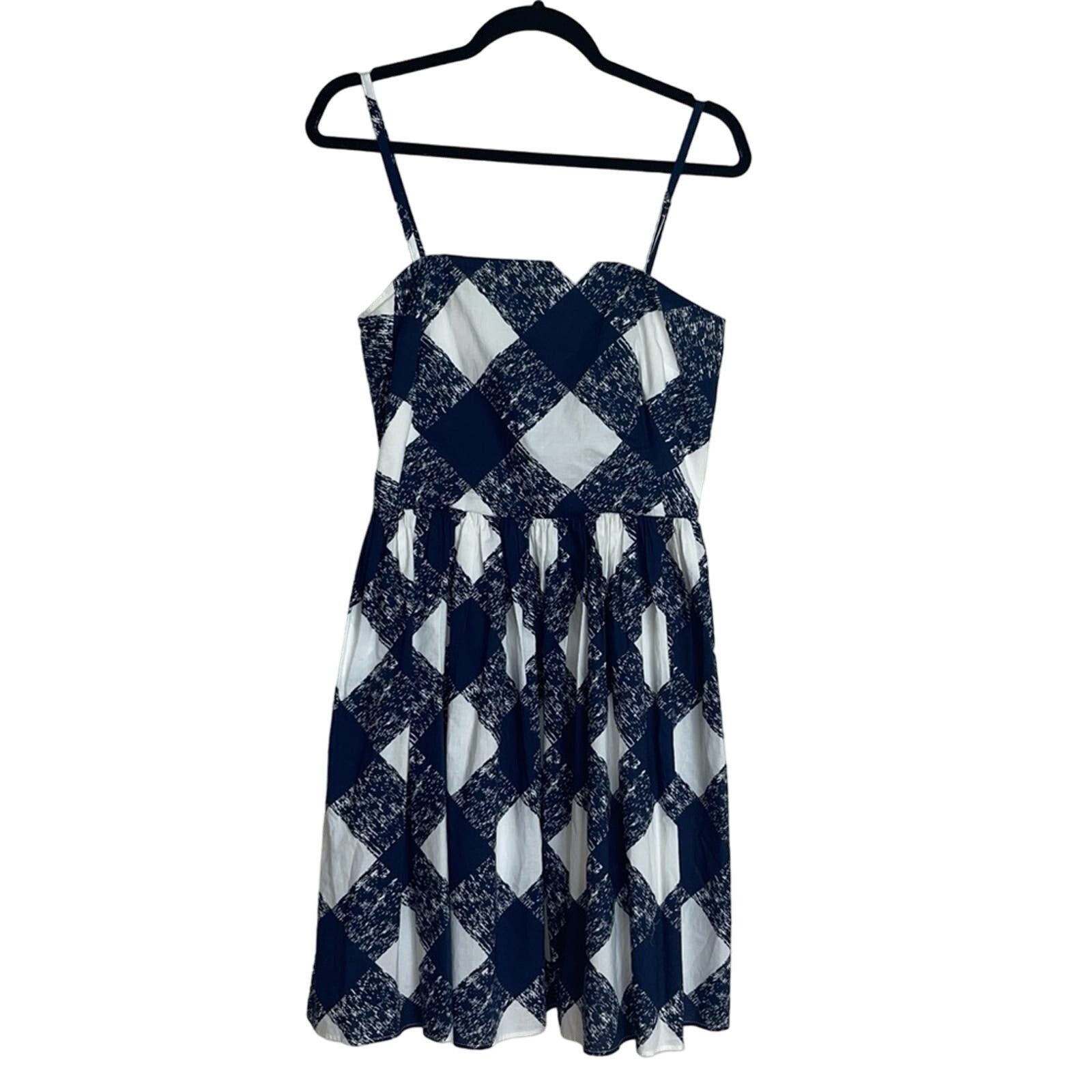 Boden Boden Sandra Mini Plaid Dress Navy White Size 10 Size M / US 6-8 / IT 42-44 - 3 Thumbnail