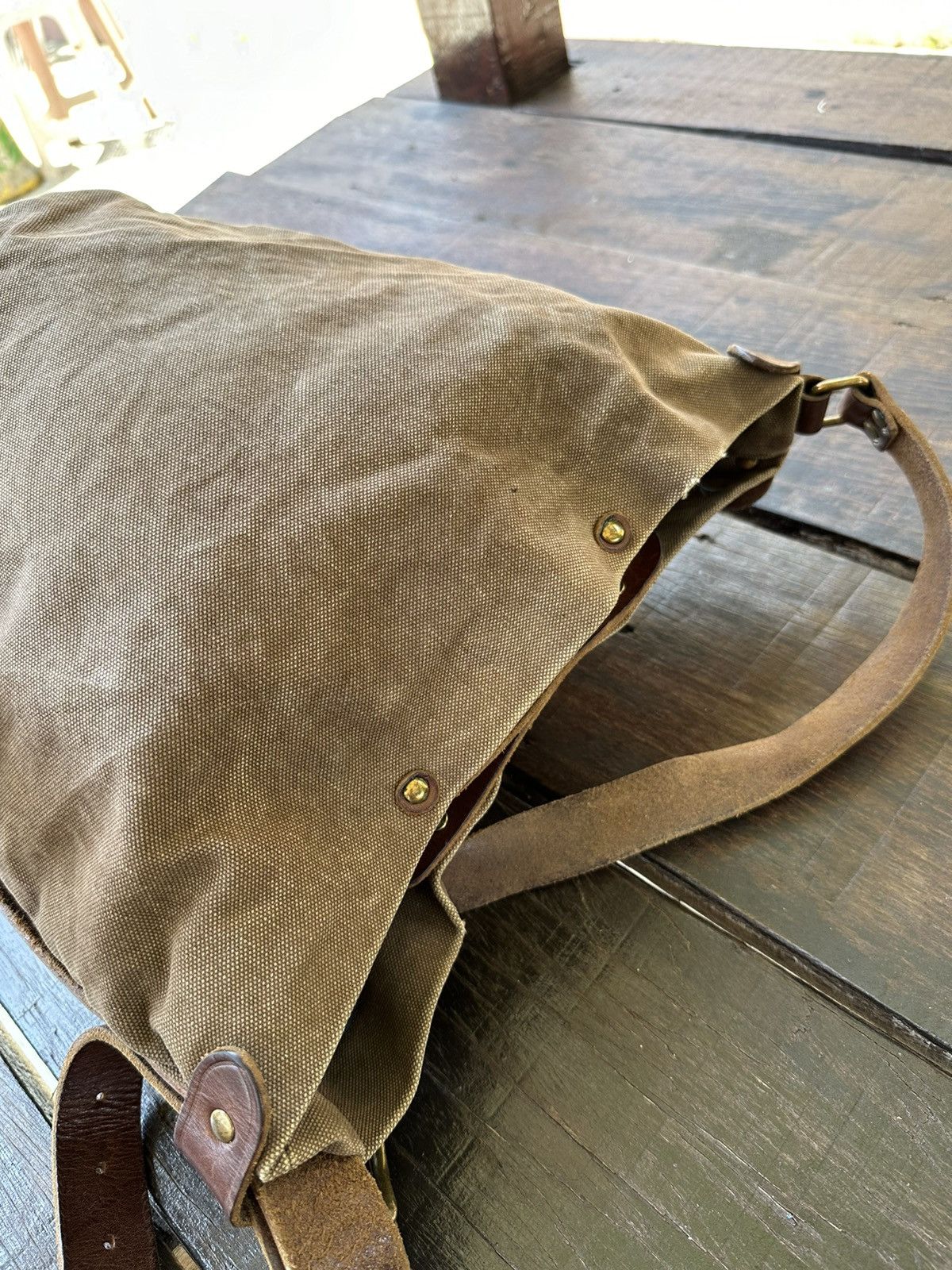 Japanese Brand × Vintage Suolo Japan Canvas Leather Tote Bag Size ONE SIZE - 8 Thumbnail