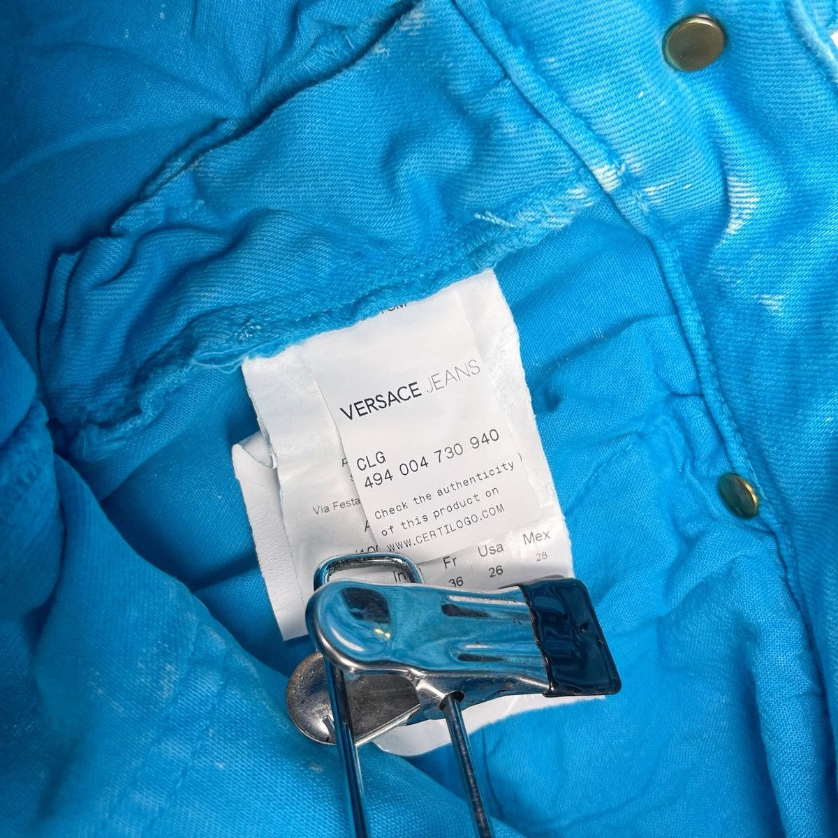 Versace Jeans Couture Versace Jeans Vibrant Blue Skinny Jeans Size 26" / US 2 / IT 38 - 12 Thumbnail
