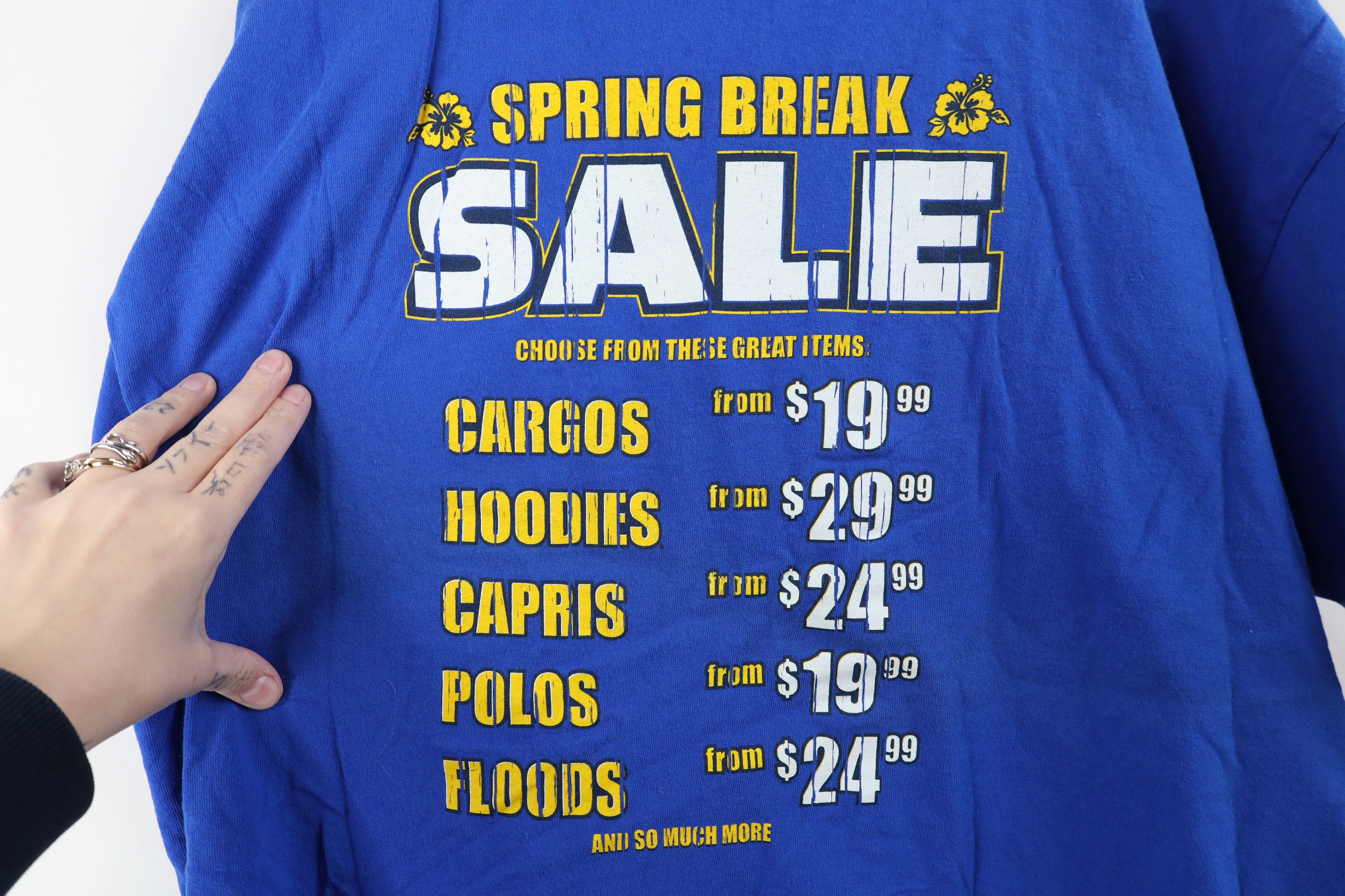 Aeropostale Vintage 90s Y2K Aeropostale Sun Flower Spring Break T-Shirt Size US XL / EU 56 / 4 - 10 Thumbnail