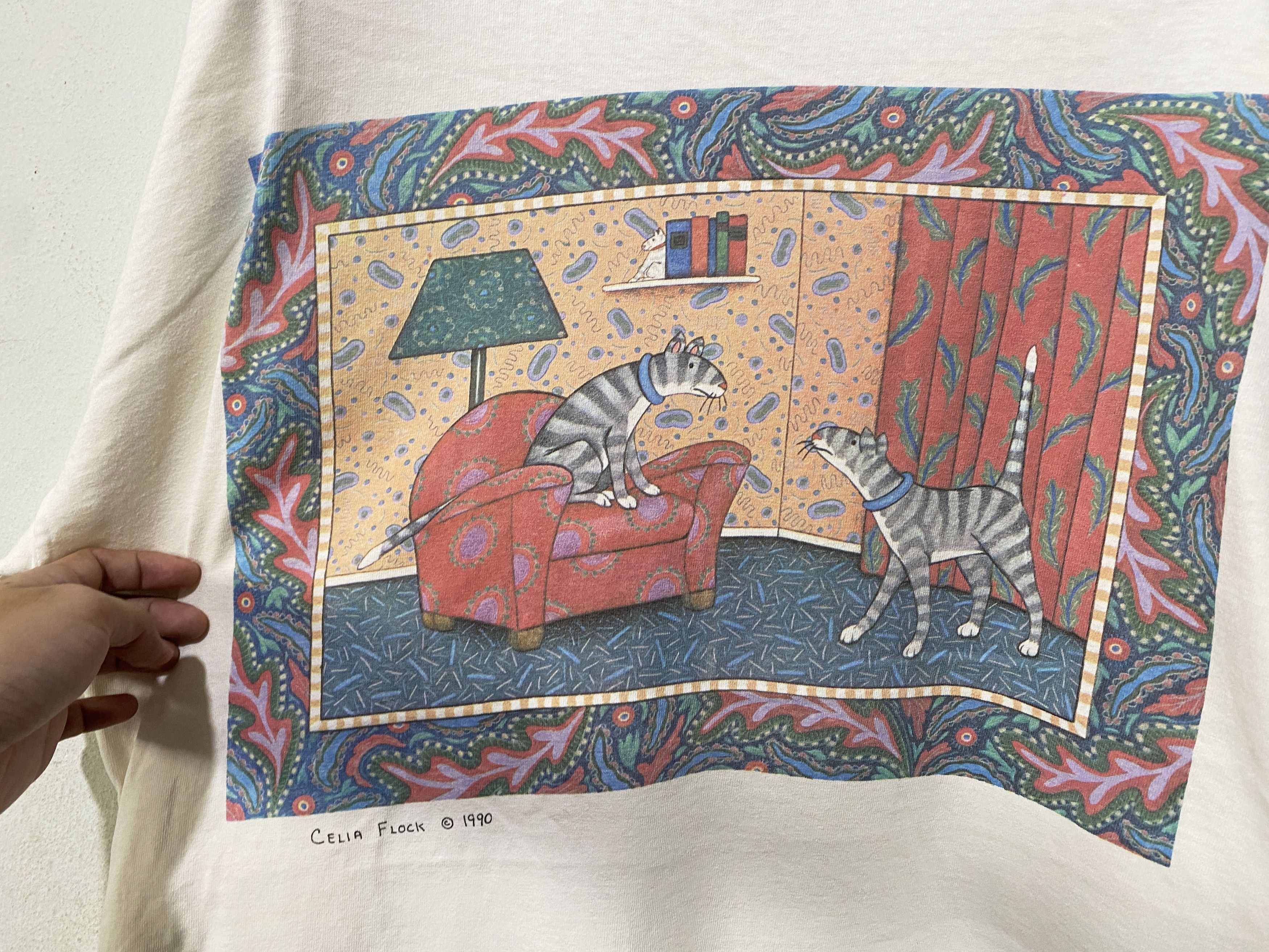 Vintage Vintage 90s Cat Shirt Size US XXL / EU 58 / 5 - 2 Thumbnail
