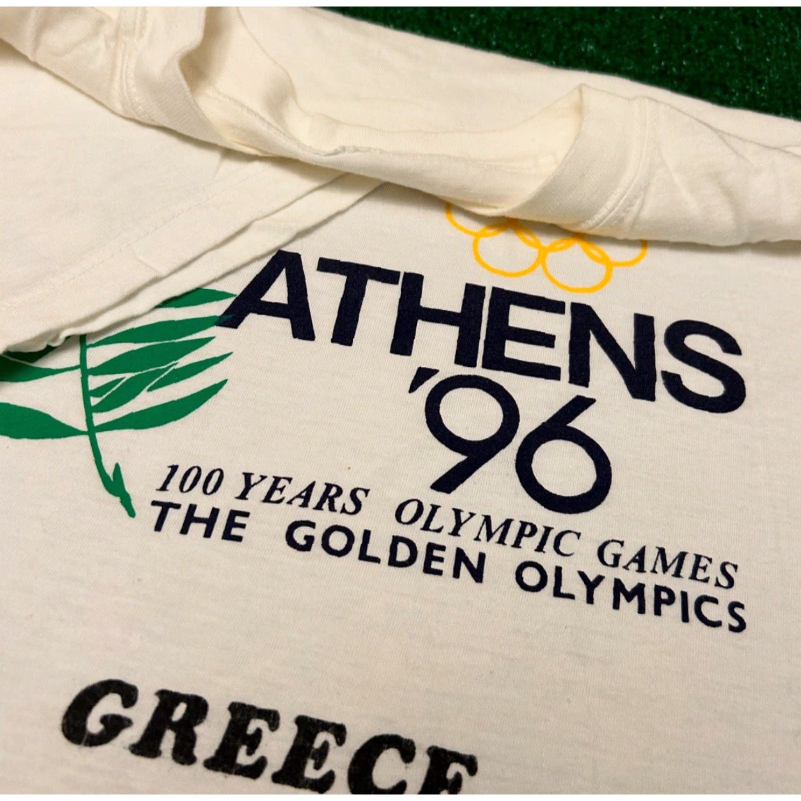 Vintage VINTAGE 90s 1996 Olympic Athens Greece Atlanta 100 Years VTG Shirt Mens Size L White Short Sleeve T-Shirt USA 90s Sports Men Size US L / EU 52-54 / 3 - 2 Thumbnail