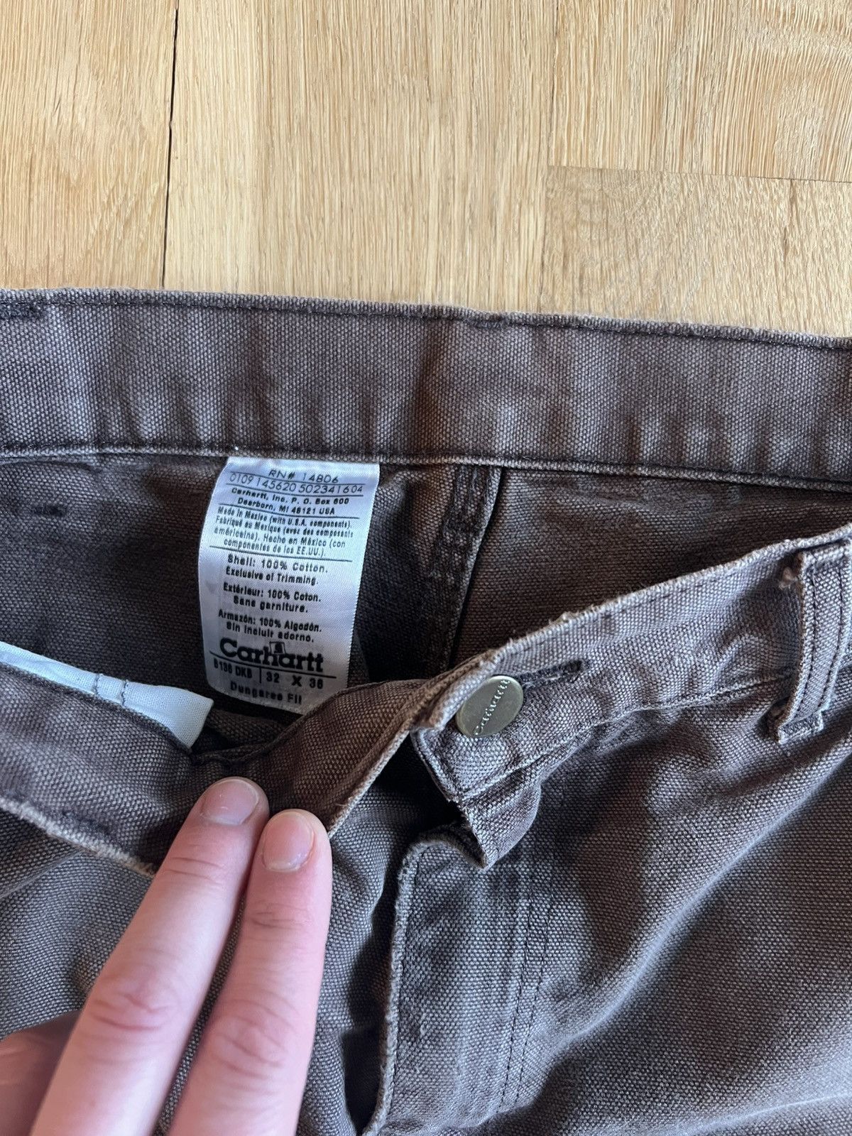 Carhartt Carhartt brown double knee carpenter pants distressed Size US 32 / EU 48 - 2 Thumbnail