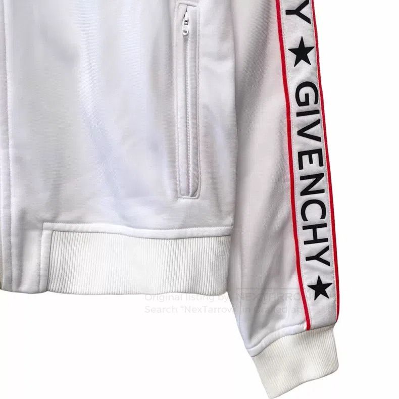Givenchy Givenchy White Side Logo Cotton Stand Collar Zip Front Bas Size XS / US 0-2 / IT 36-38 - 5 Thumbnail