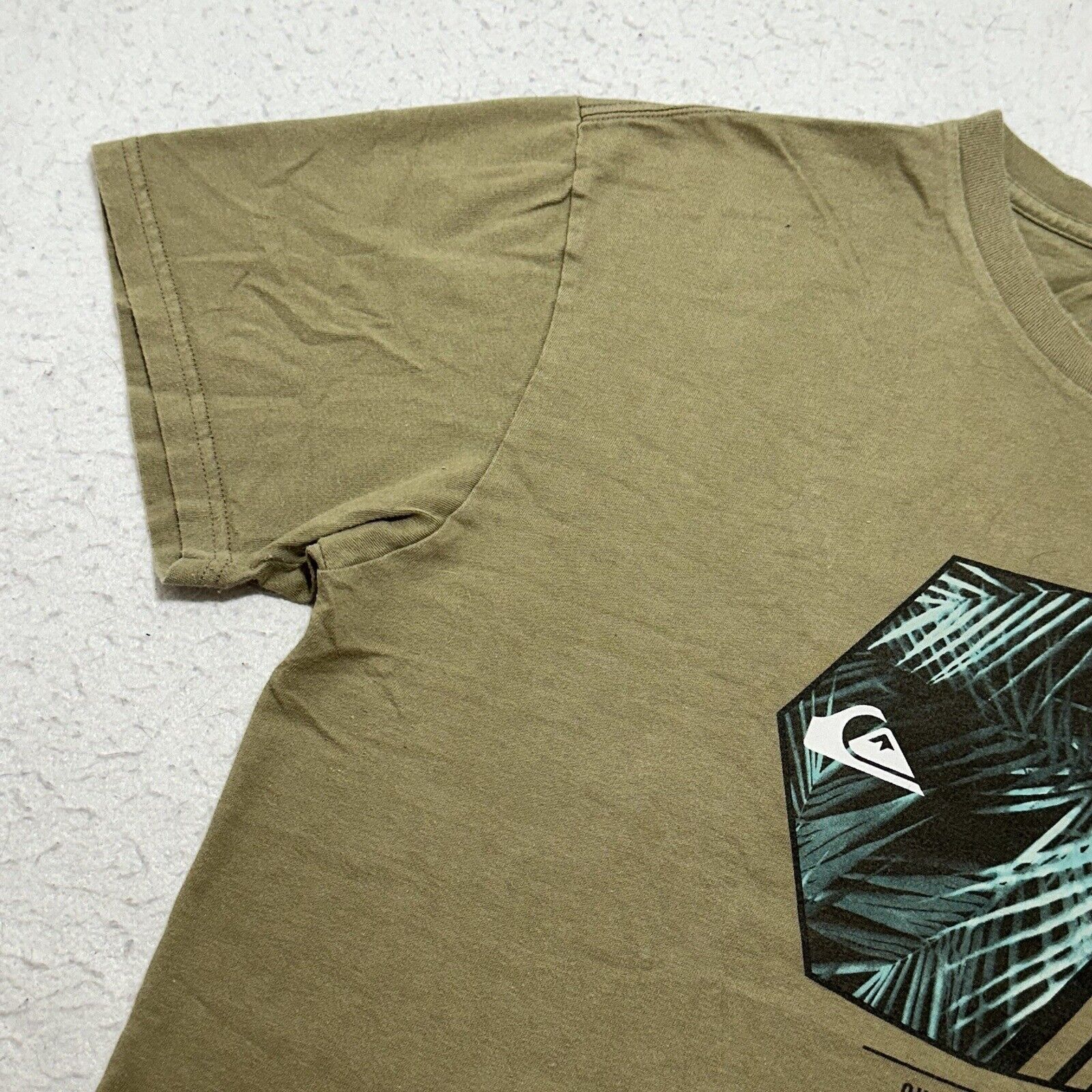 Quiksilver Quiksilver Large Crewneck Olive Green Graphic T Shirt Size US L / EU 52-54 / 3 - 5 Thumbnail