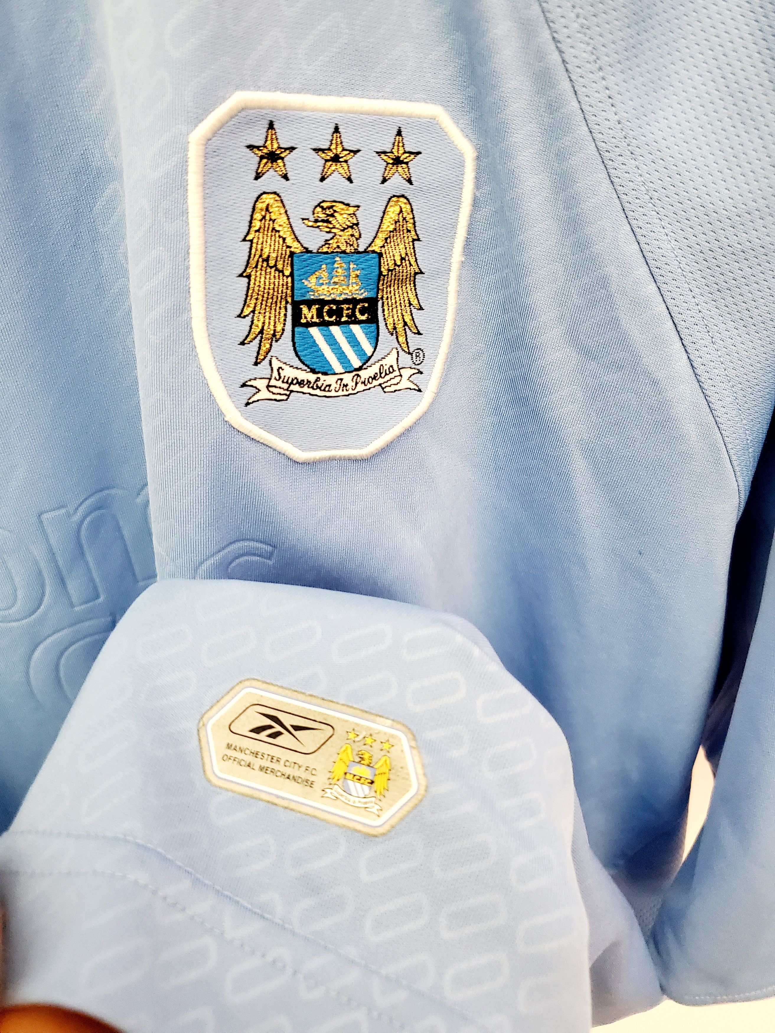 Reebok × Vintage Vintage REEBOK MANCHESTER CITY 2005 HOME JERSEY size Xl Size US XL / EU 56 / 4 - 5 Thumbnail