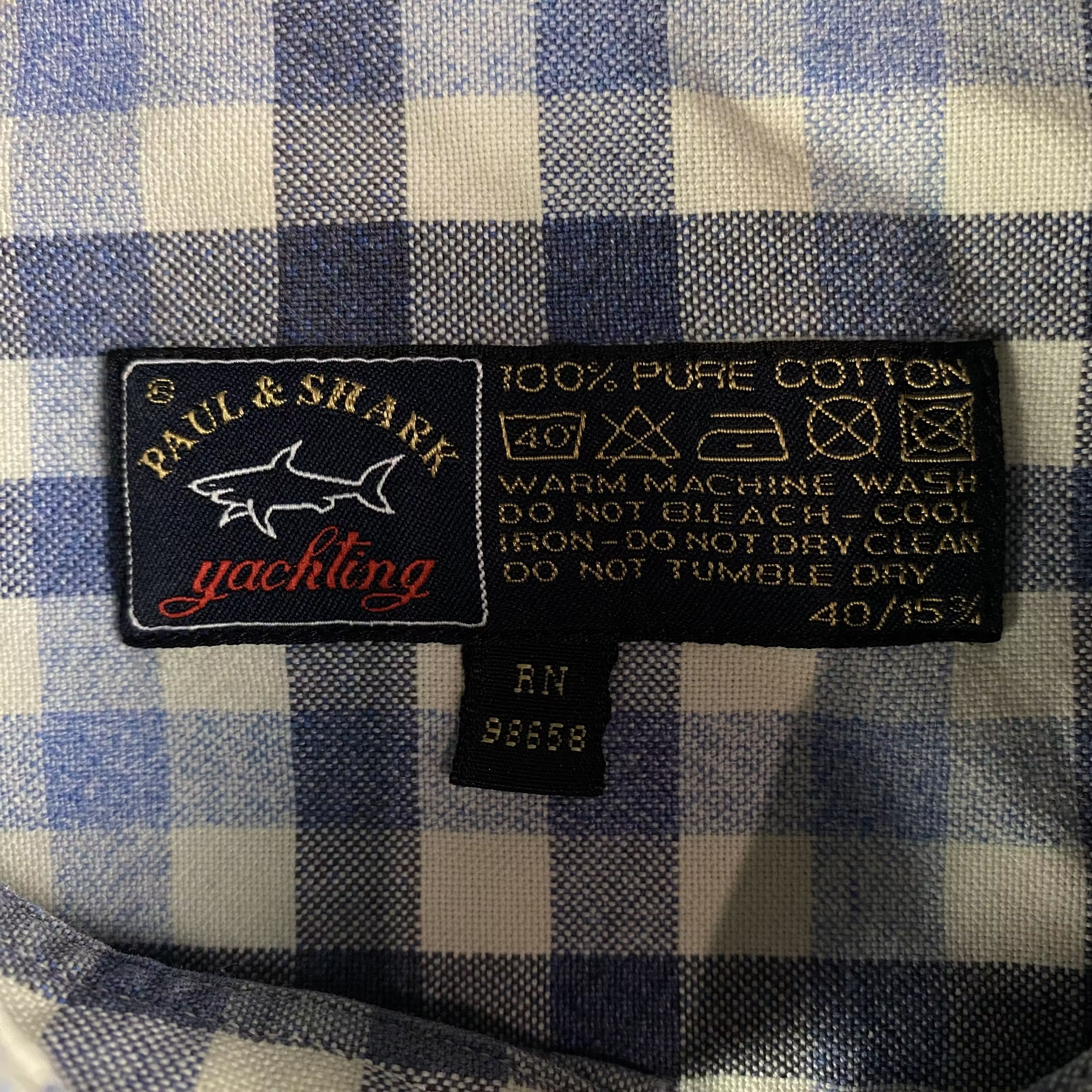 Paul & Shark Mens Long Sleeve Plaid Shirts Paul & Shark Size 40 Cotton Size US M / EU 48-50 / 2 - 4 Thumbnail