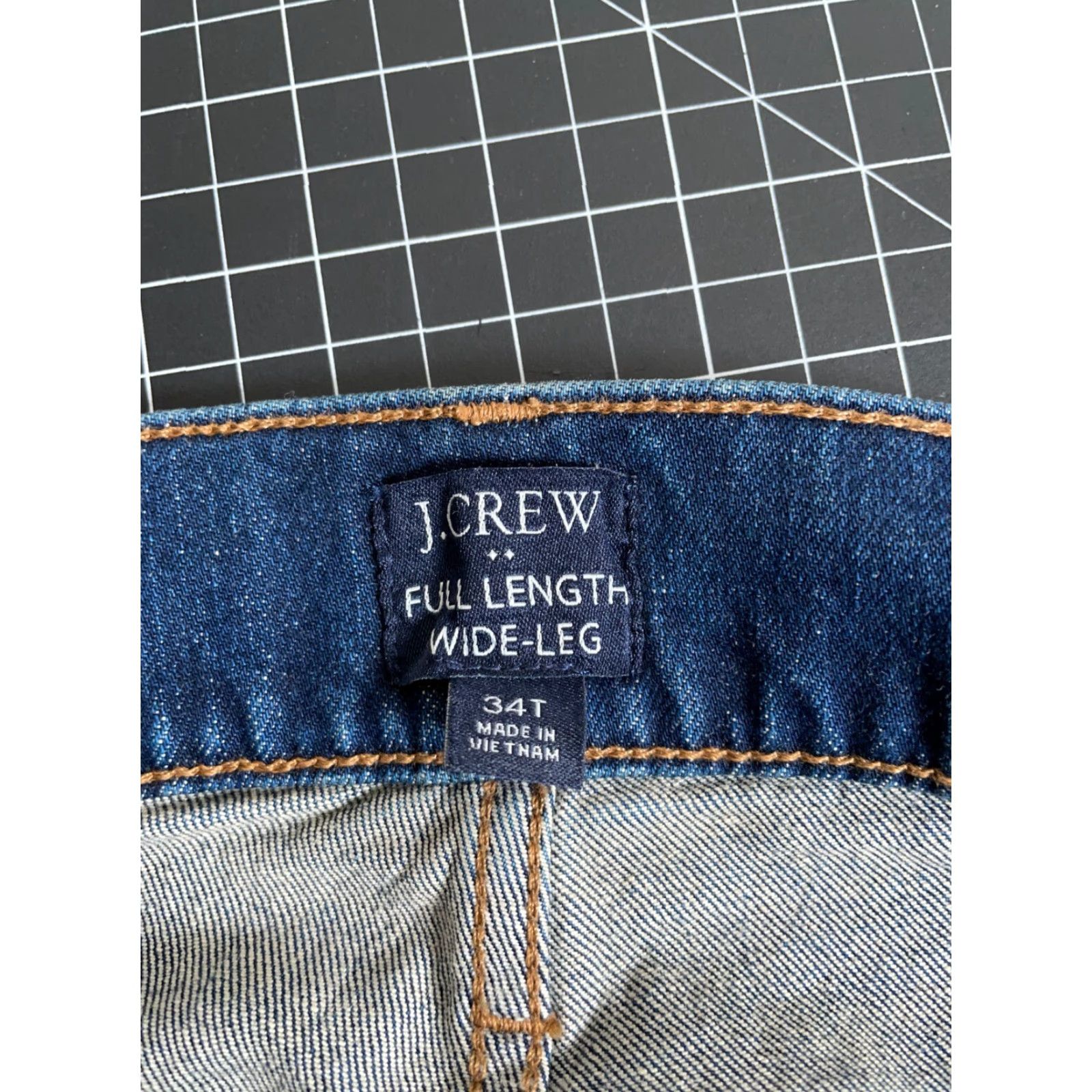 J.Crew VINTAGE J.Crew Wide Leg Jeans Women’s 38 Waist 32 Inseam Blue Denim High Rise Stretch Retro Size 26" / US 2 / IT 38 - 3 Thumbnail