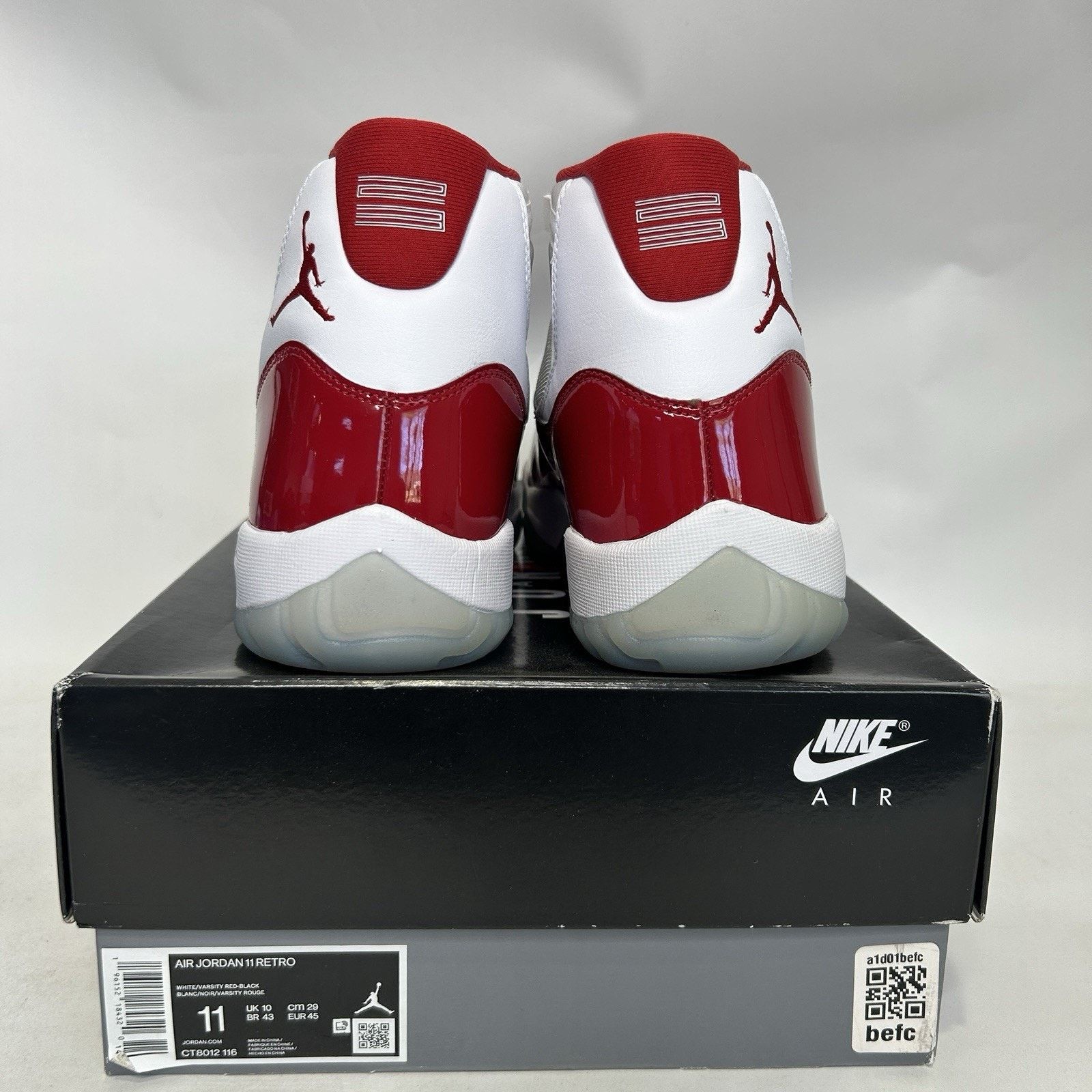 Jordan Brand Nike Air Jordan 11 High Retro “Cherry/Varsity Red White” Size US 11 / EU 44 - 4 Thumbnail