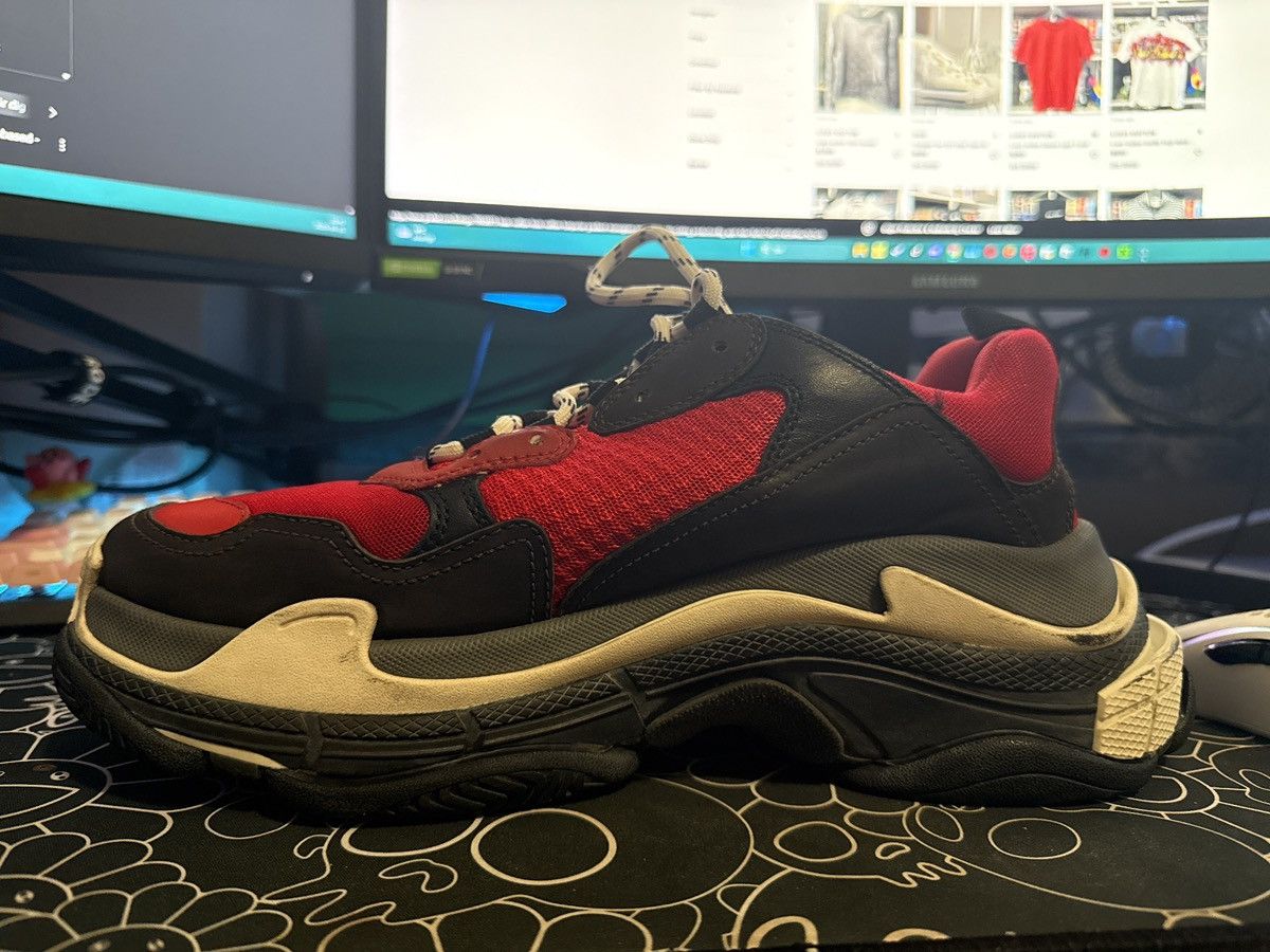Balenciaga Balenciaga Triple S Red Size US 9 / EU 42 - 3 Thumbnail