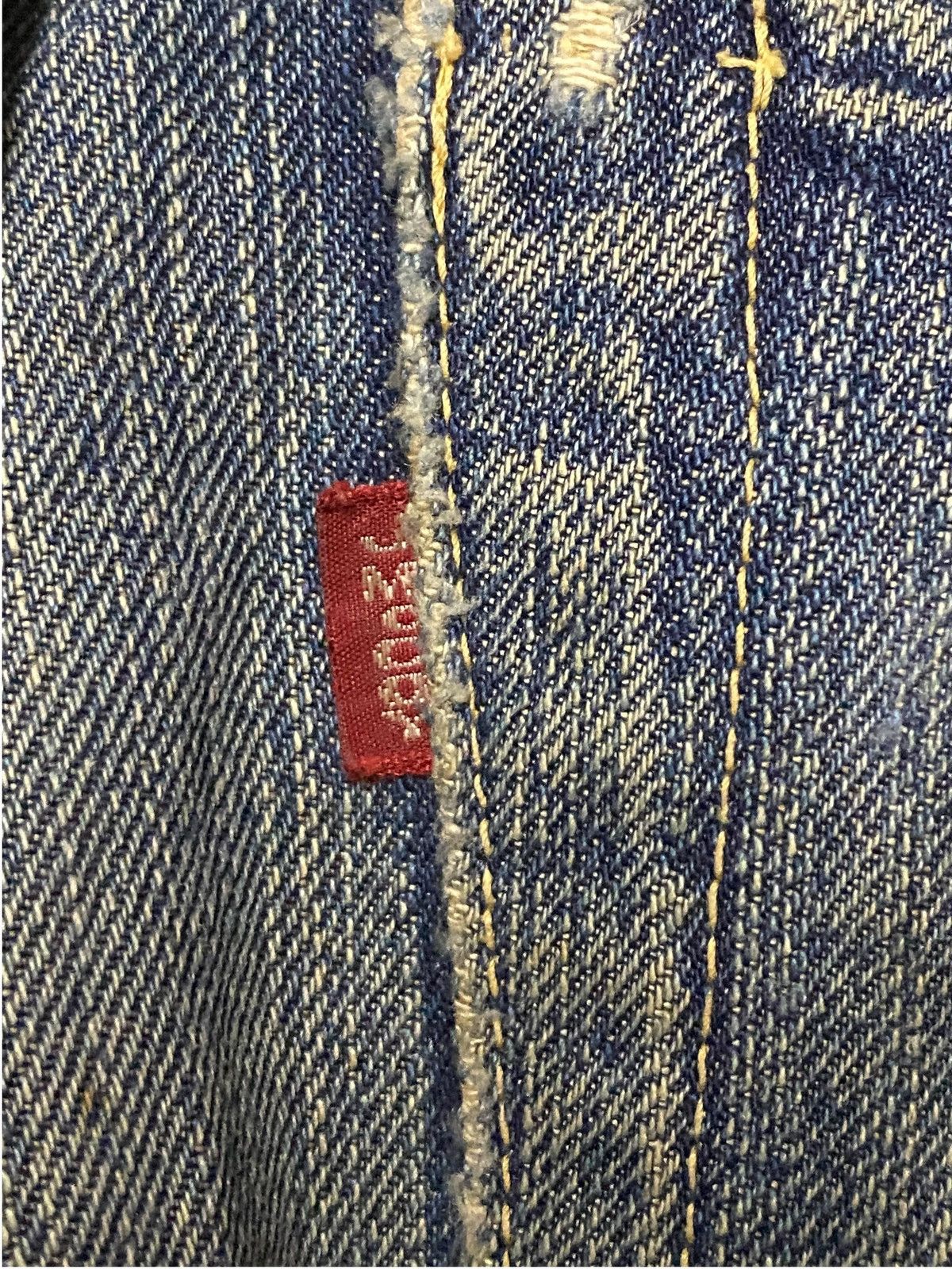 The Real McCoy's Vintage Joe Mccoy Mud Wash Selvedge Distressed Baggy Jeans Size US 33 - 22 Thumbnail