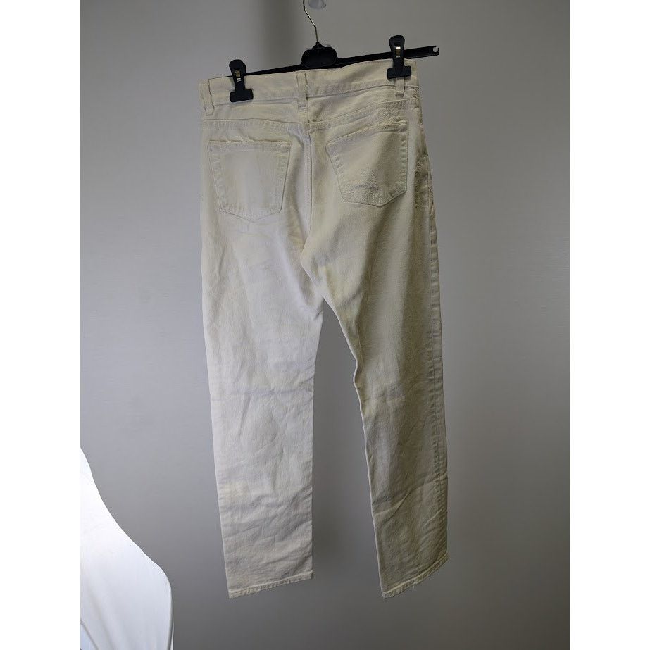 Helmut Lang o1rbi21 Distressed Denim From 98 in Dirty White Size US 30 / EU 46 - 3 Thumbnail