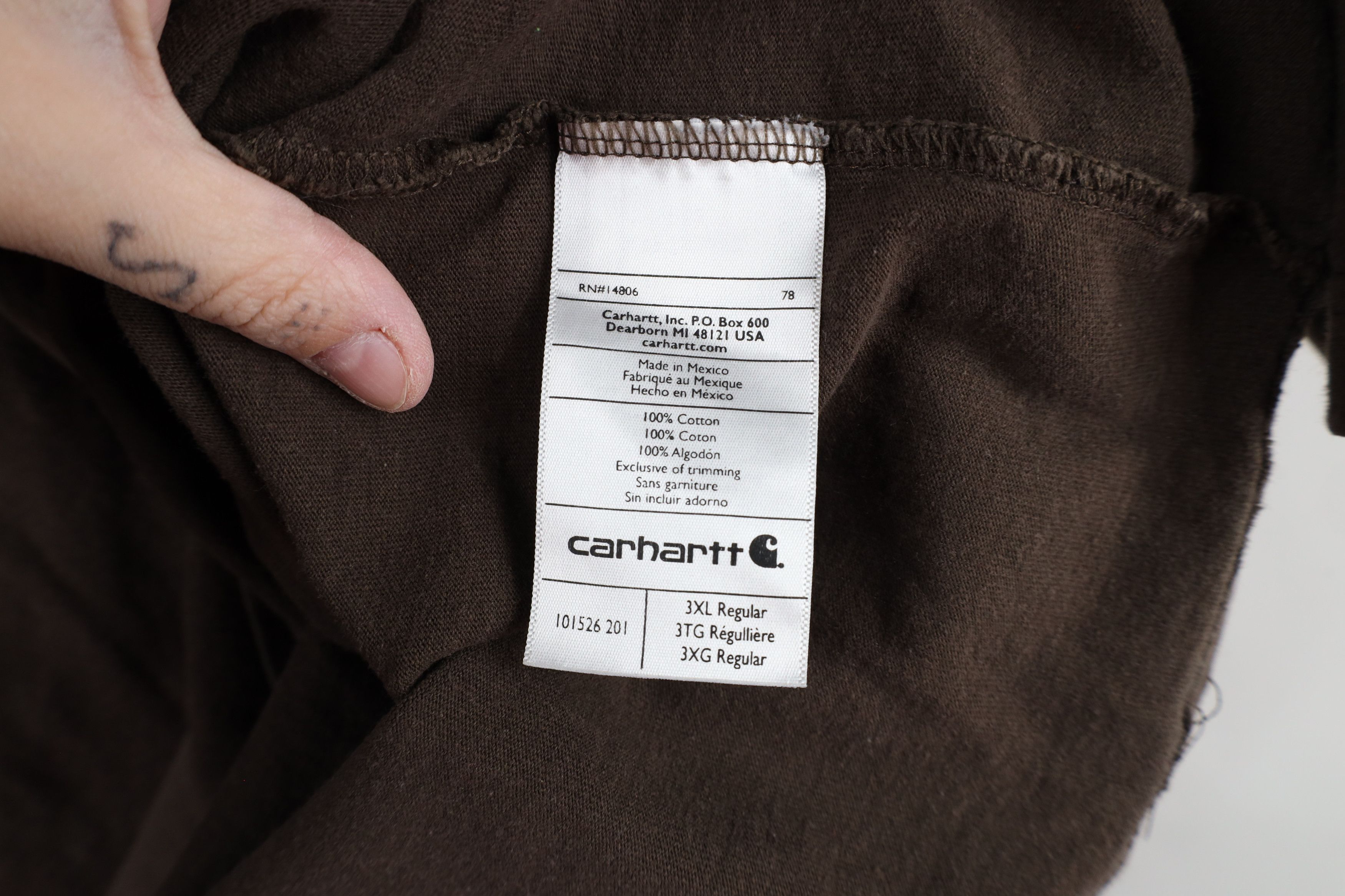 Carhartt × Vintage Vintage Carhartt Out Camouflage Short Sleeve T-Shirt Brown Size US XXL / EU 58 / 5 - 6 Thumbnail