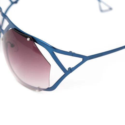 Raf Simons Raf Simons Shield Blue Metal Special with Grey Lenses Size ONE SIZE - 4 Thumbnail