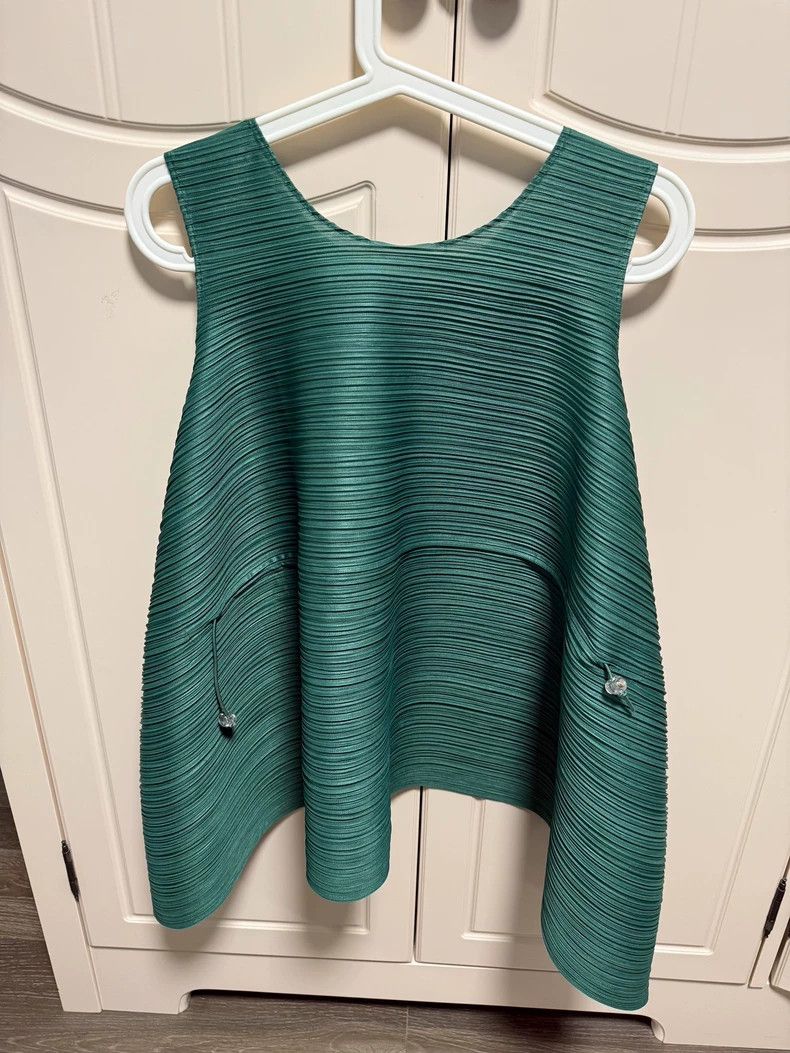 Issey Miyake Issey Miyake size:3 Green spring striped vest Size M / US 6-8 / IT 42-44 - 2 Thumbnail